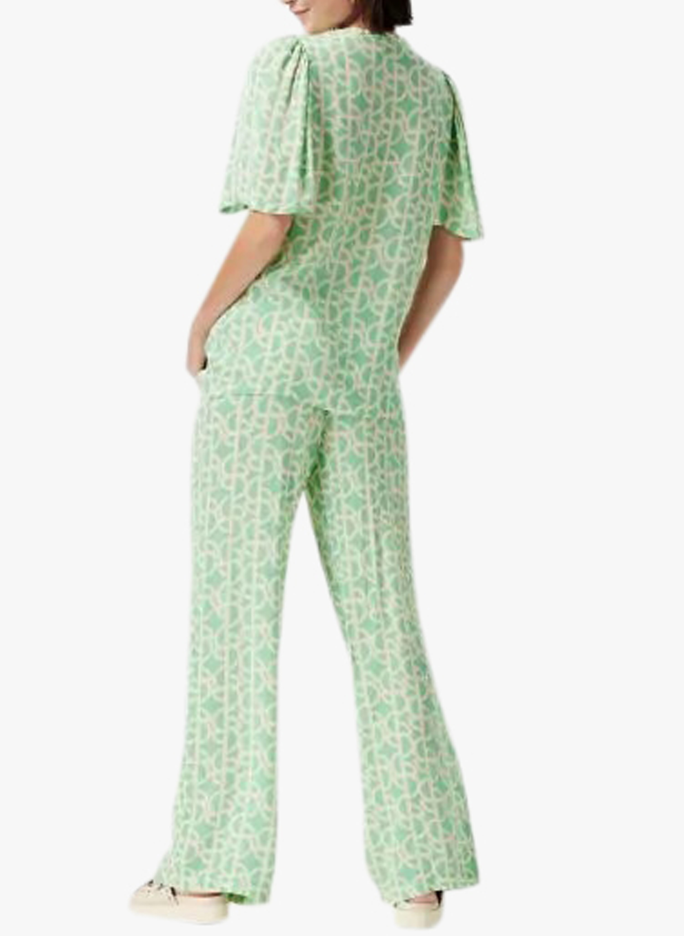 Blouse met ronde hals en print SUPERMOM Groen