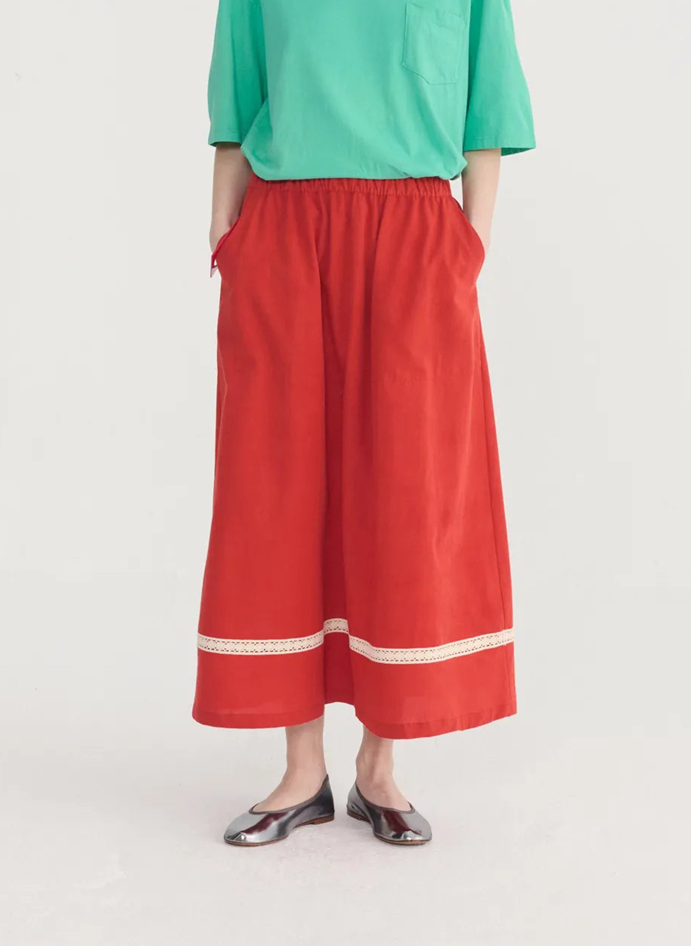 Lange rok | katoenblend BOBO CHOSES Rood