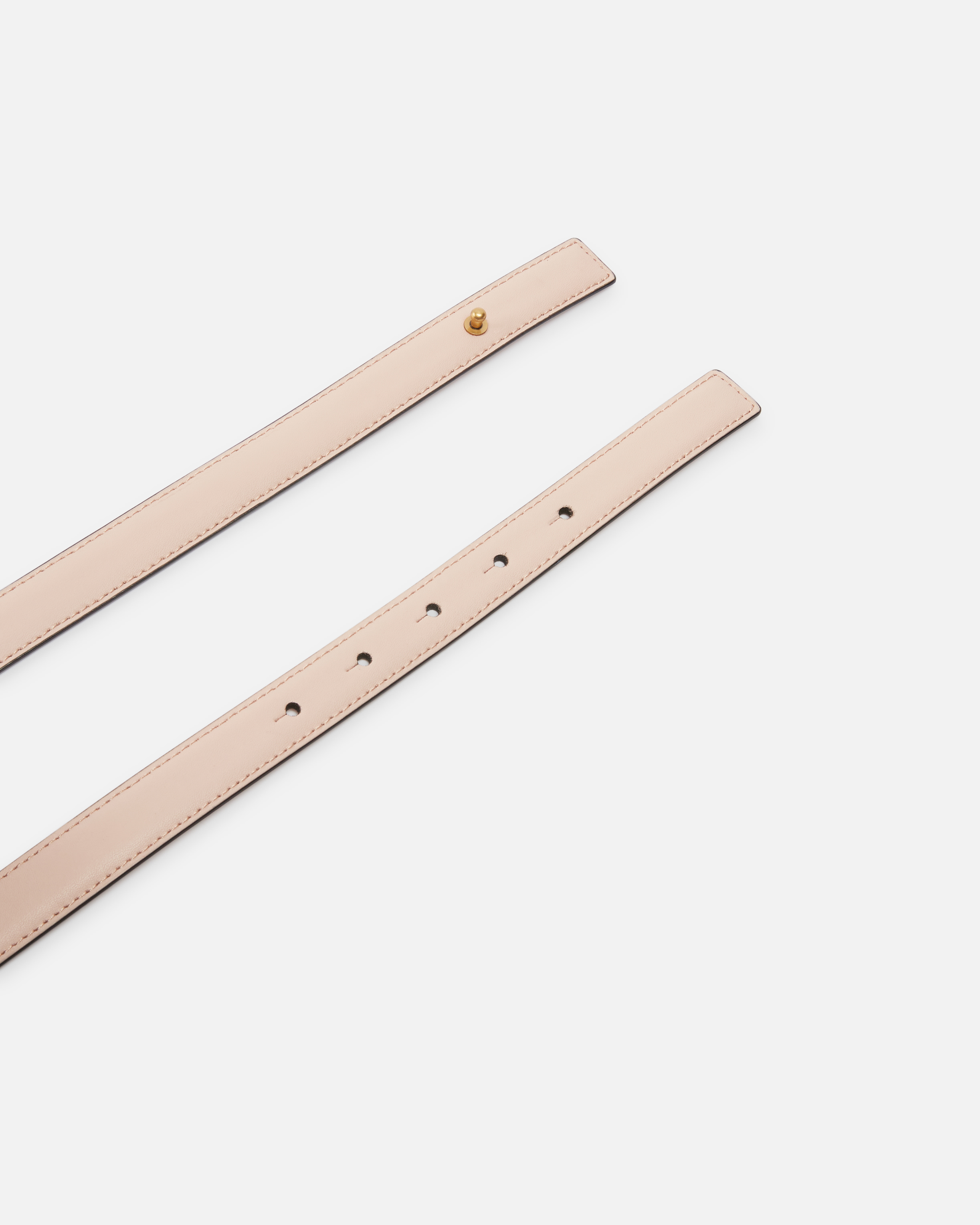 Slim 2 cm leather belt with chain PINKO Multicolored