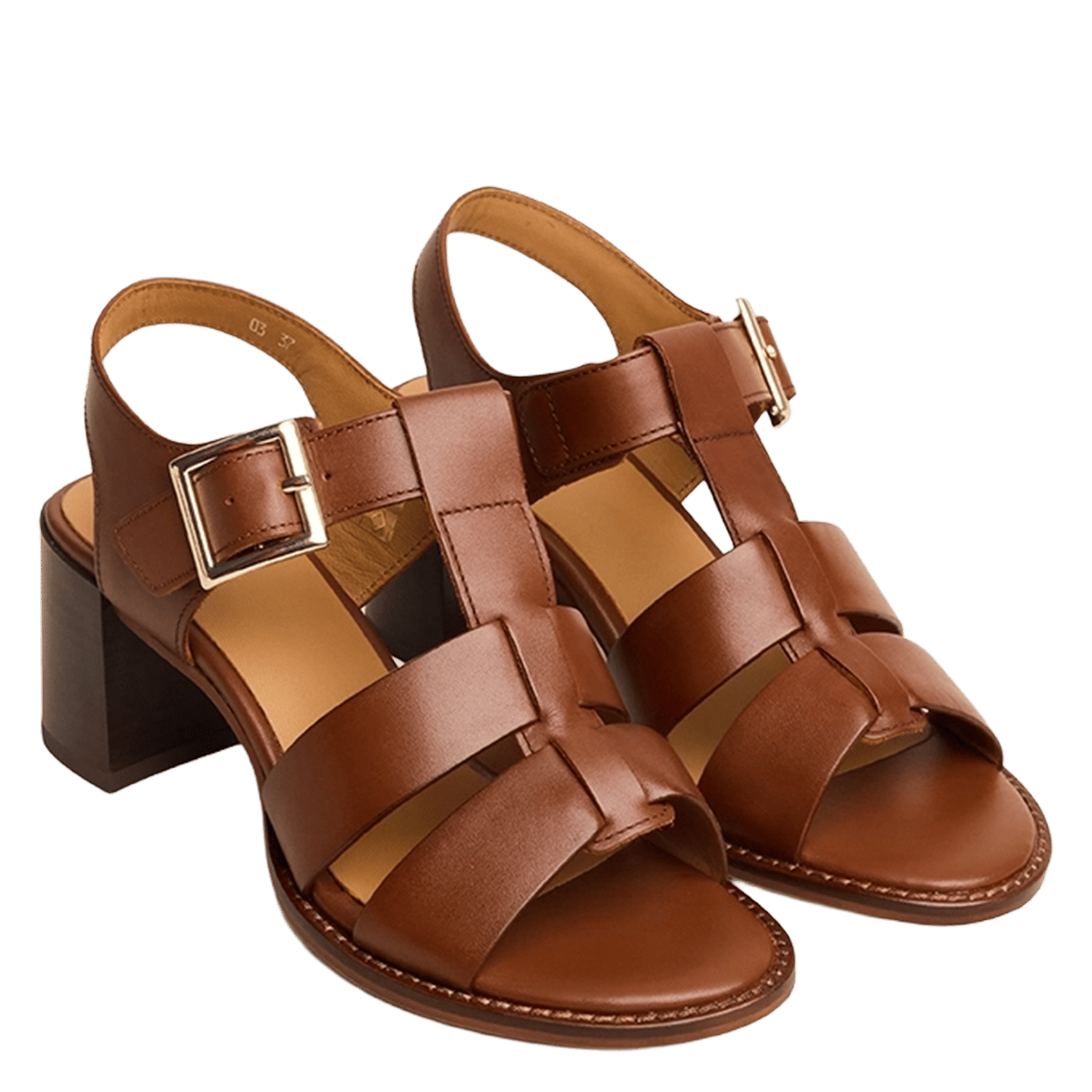 Alice - Ledersandalen mit Absatz JONAK Braun