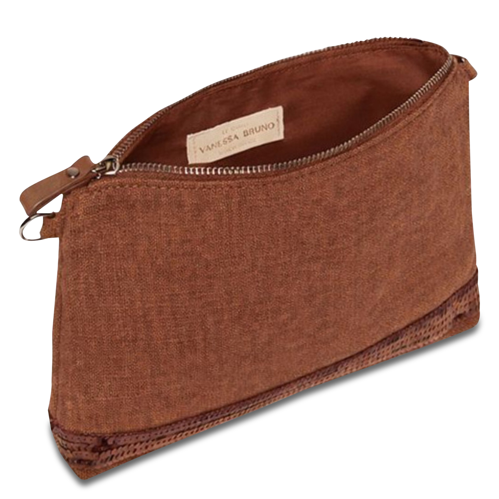 Crossbody linen clutch VANESSA BRUNO Orange