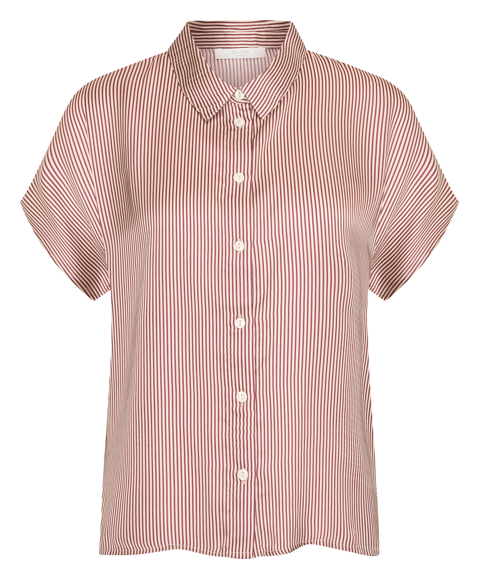 Oversize Bluse aus bestickter Baumwolle BY BAR Rot