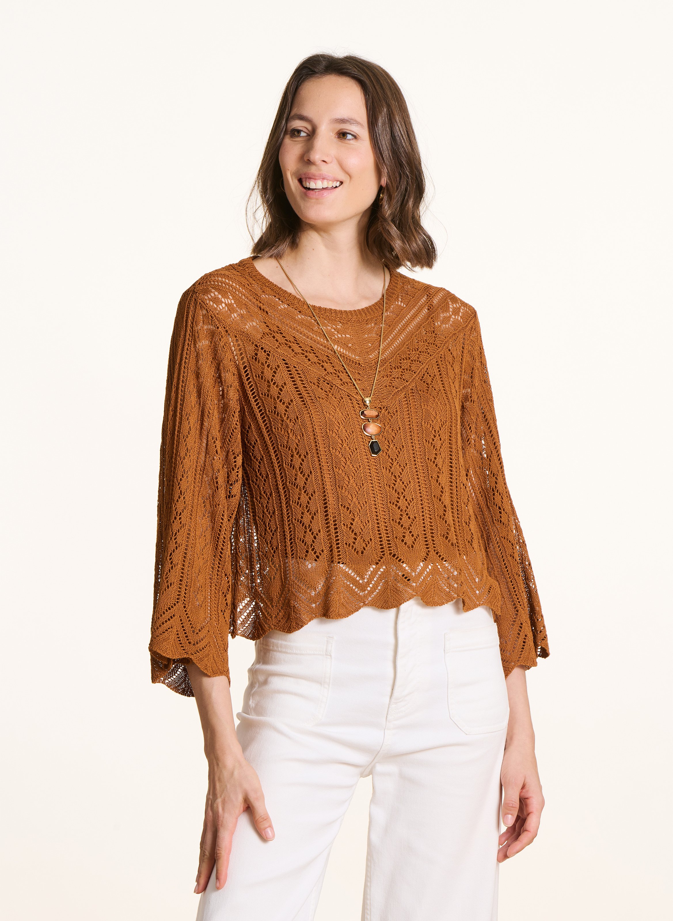 Oversize-Strickpullover - U-Boot-Ausschnitt  LA FEE MARABOUTEE