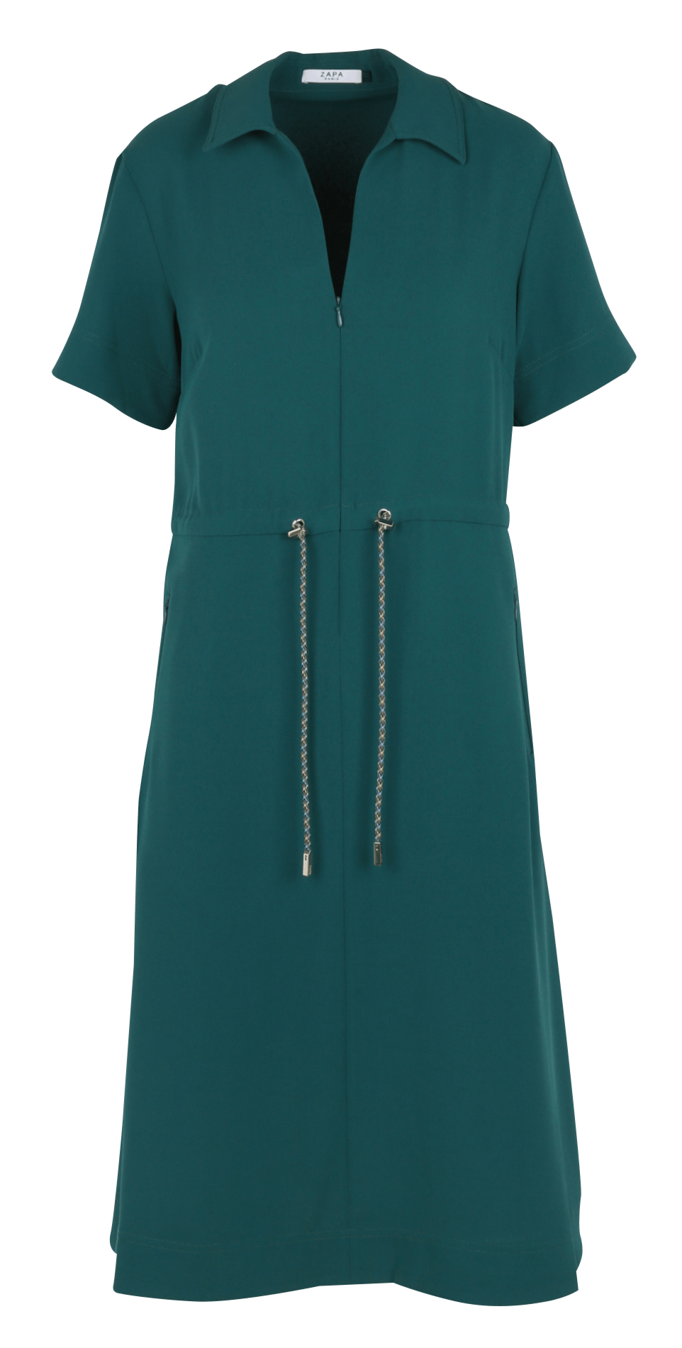 Fitted long dress ZAPA Green