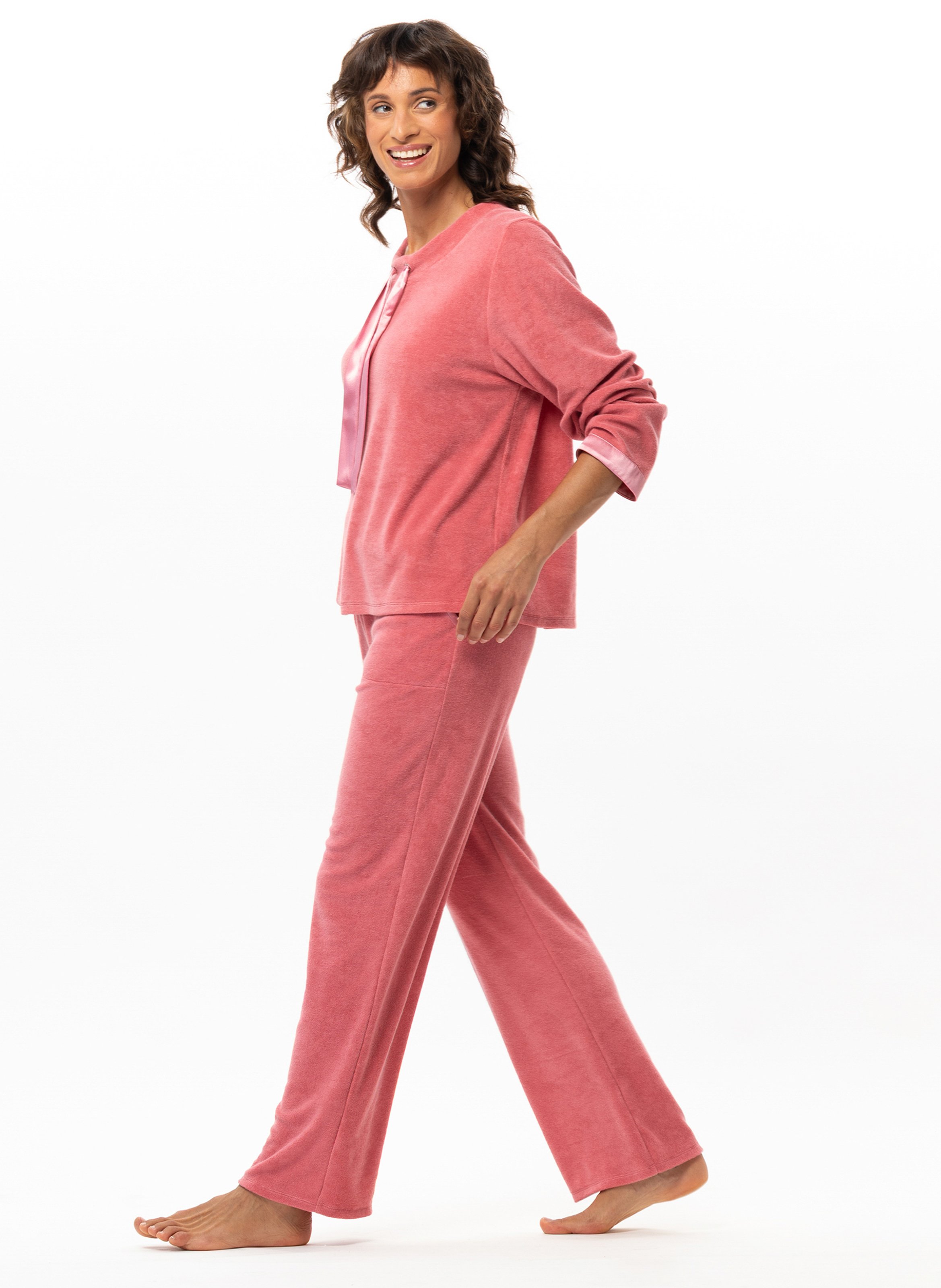 Homewear set in terry cloth bouclé LE CHAT Pink