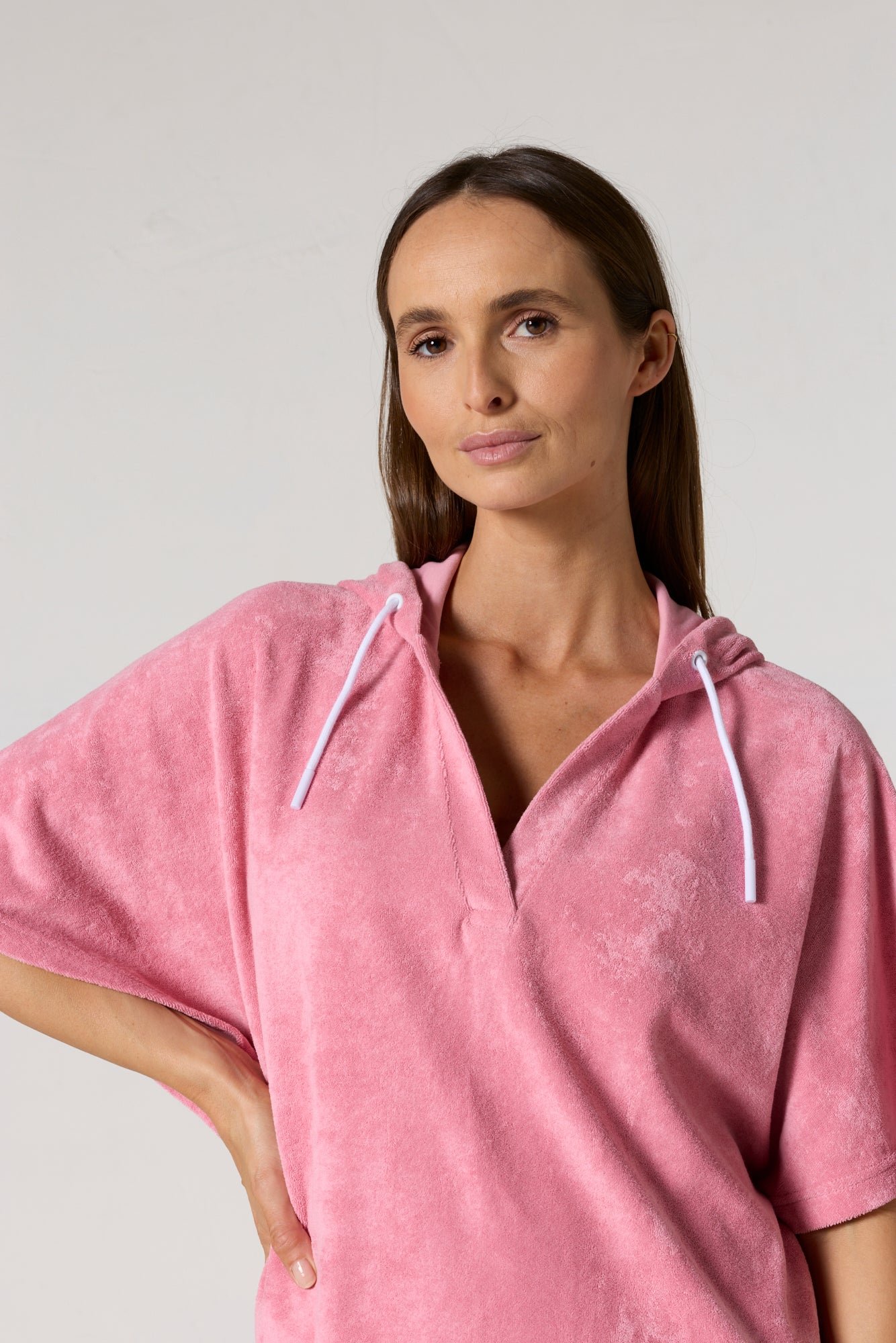 Robe éponge à capuche pearl JOTT Rose