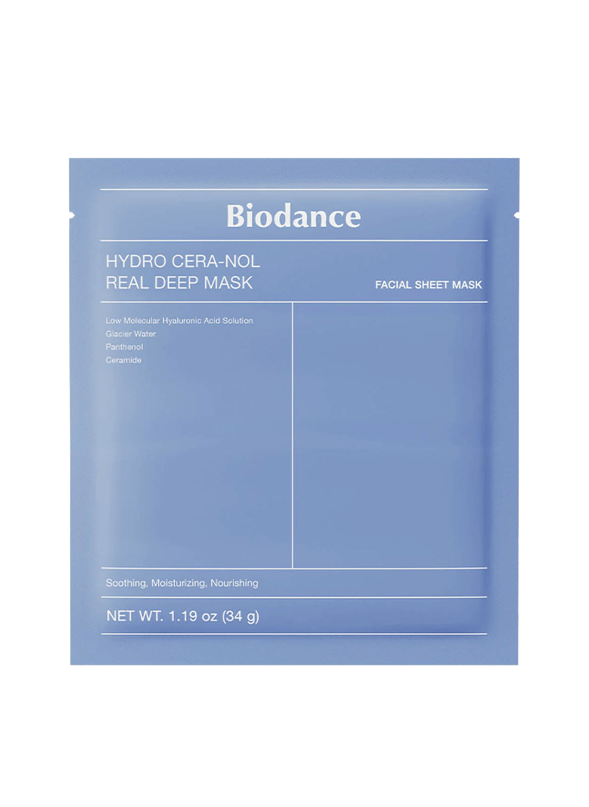 Intense Hydrating Mask with Hyaluronic Acid and Ceramides BIODANCE No color