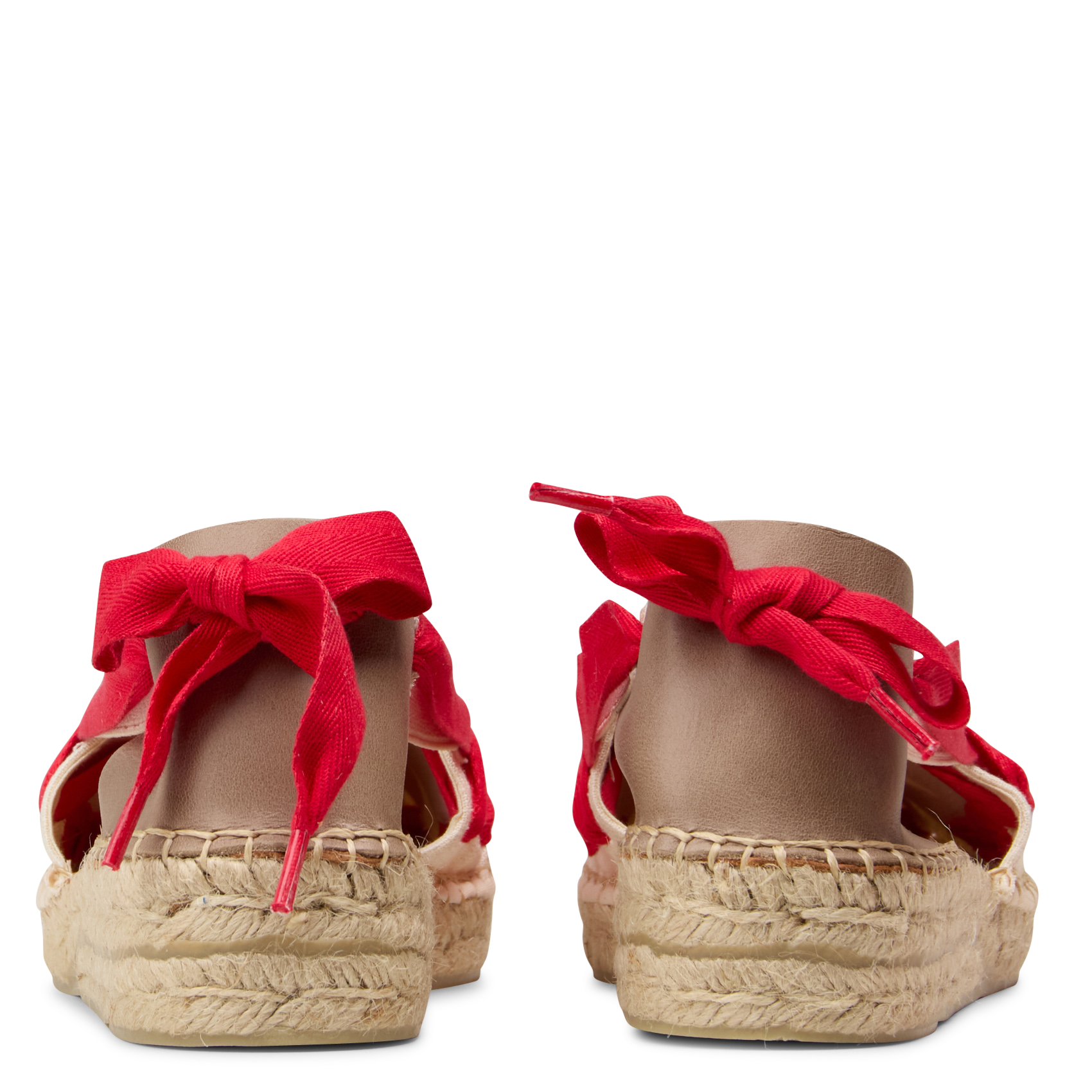 Linen and cotton espadrilles NAGUISA Red