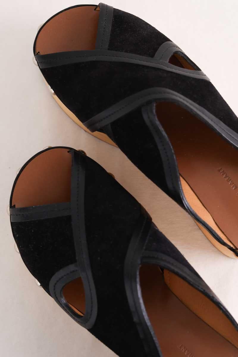 Faux leather sandals ISABEL MARANT - Seconde Main Black