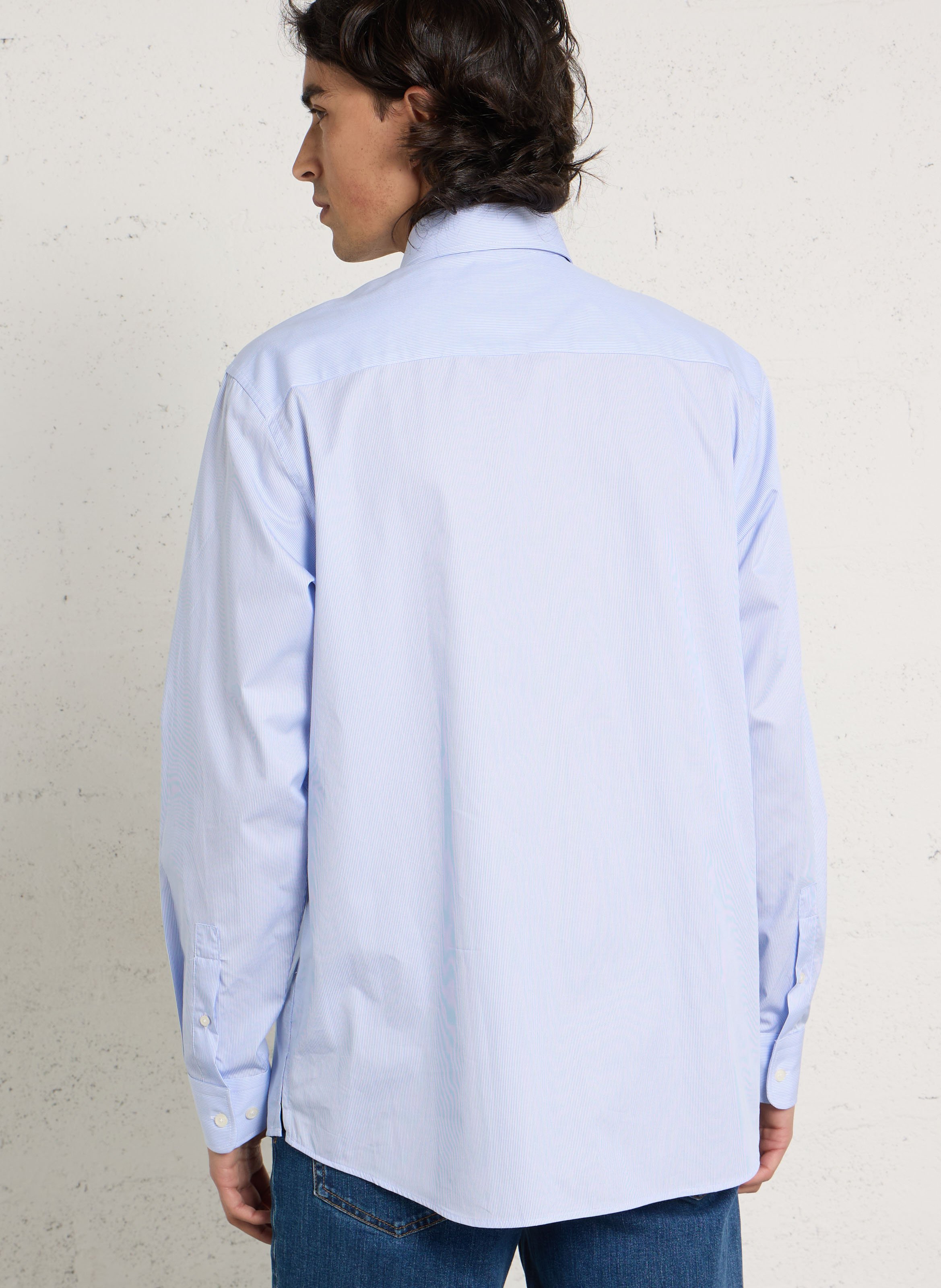 Gestreifte Baumwollbluse AU PRINTEMPS PARIS Blau