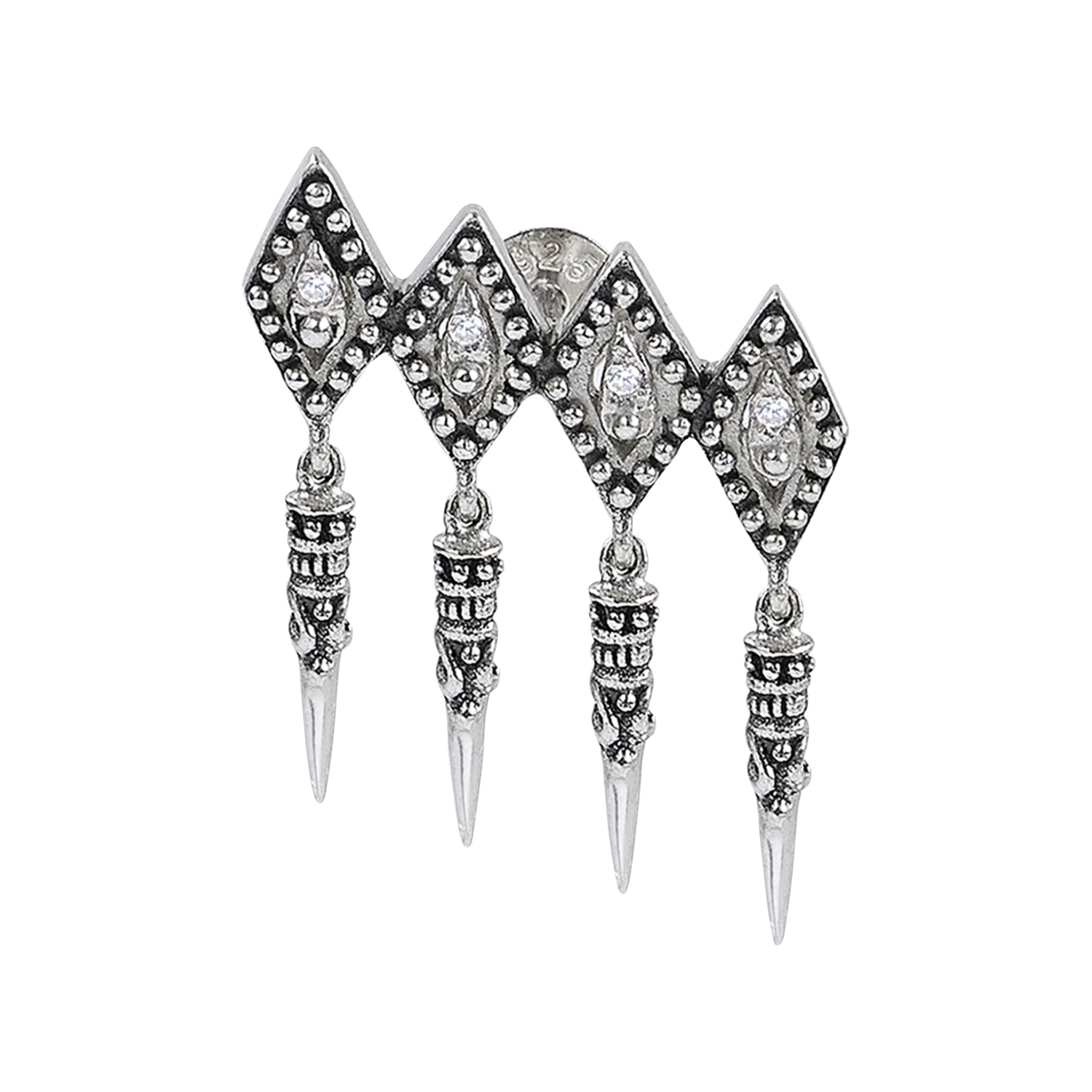 Mono boucle d'oreilles pendante BA&SH Argent
