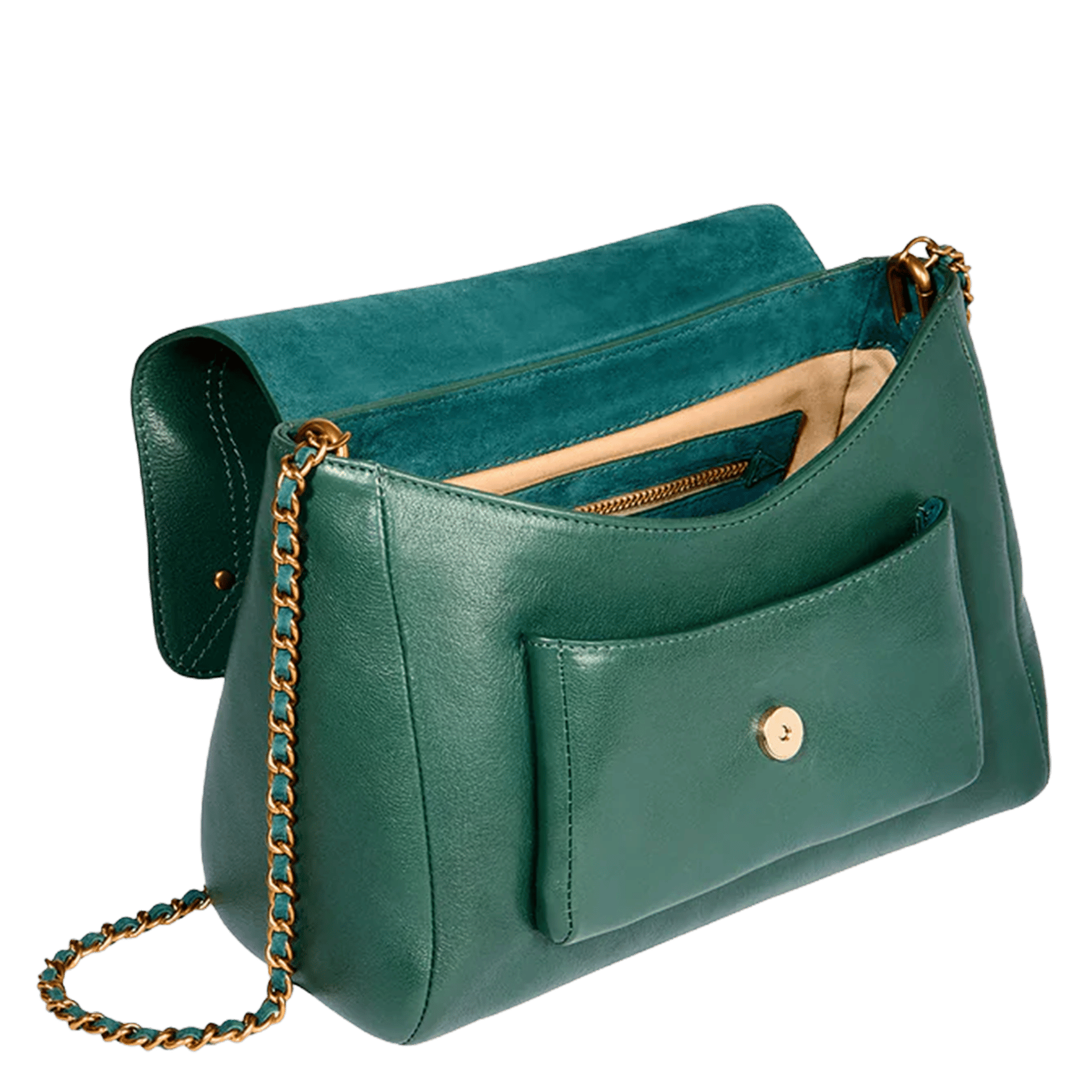 Dori leather shoulder bag JEROME DREYFUSS Khaki