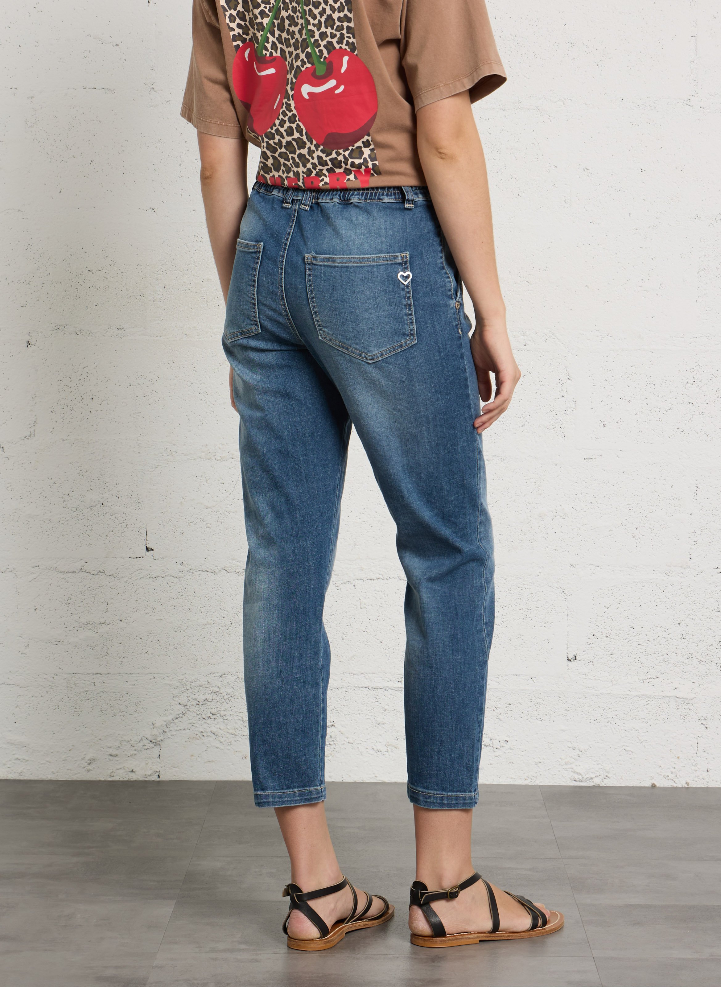 Chino-Hose mit Kordelzug aus Baumwollmischung PLEASE Blau