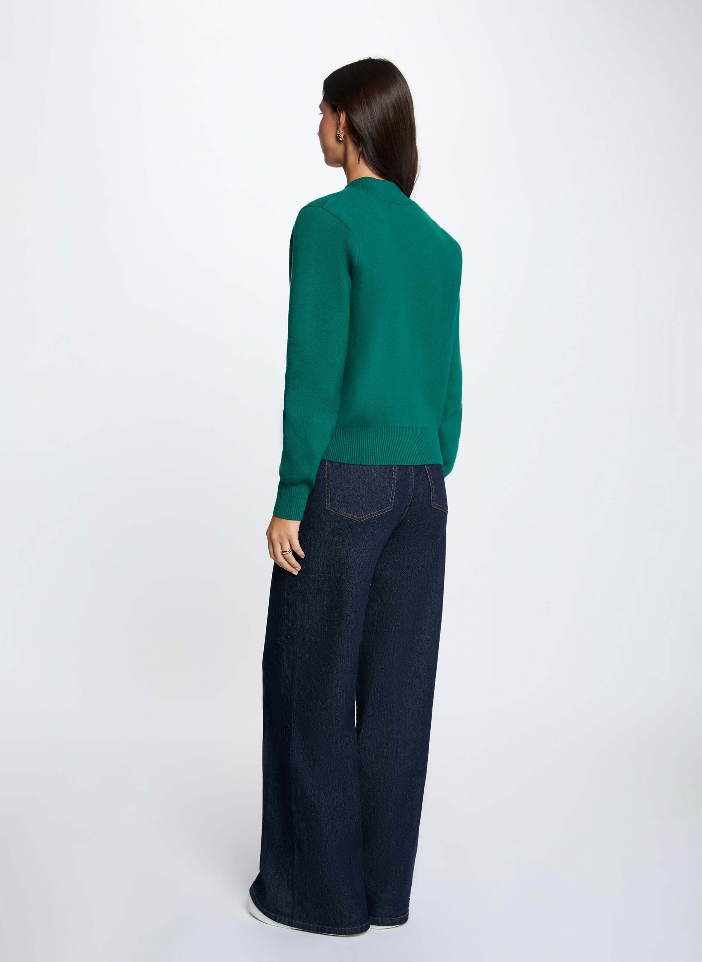 Teddy kraag vest MORGAN Groen