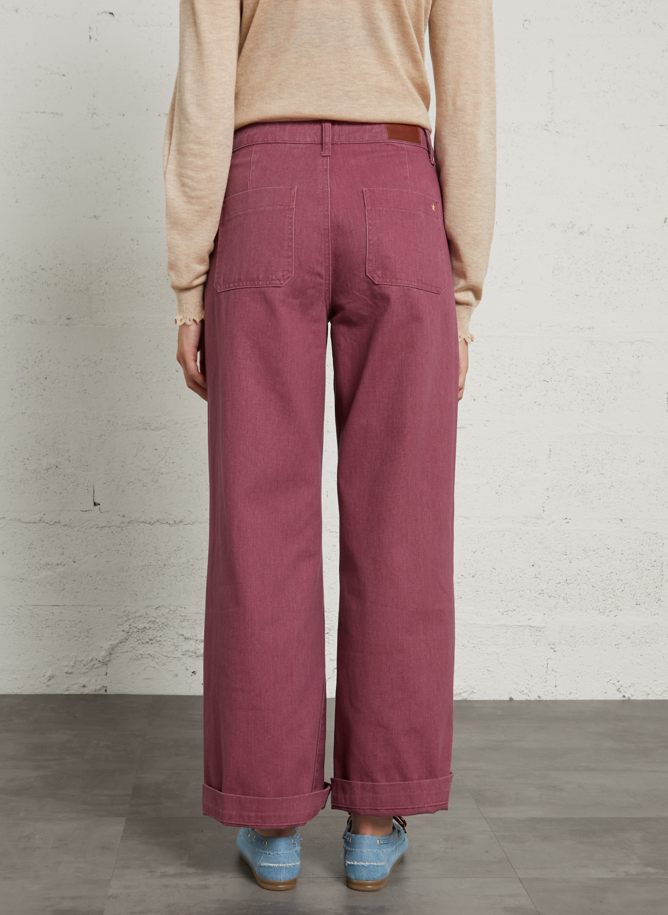 Gerade Hose mit weiten Beinen aus Baumwolle LA PETITE ETOILE Rosa