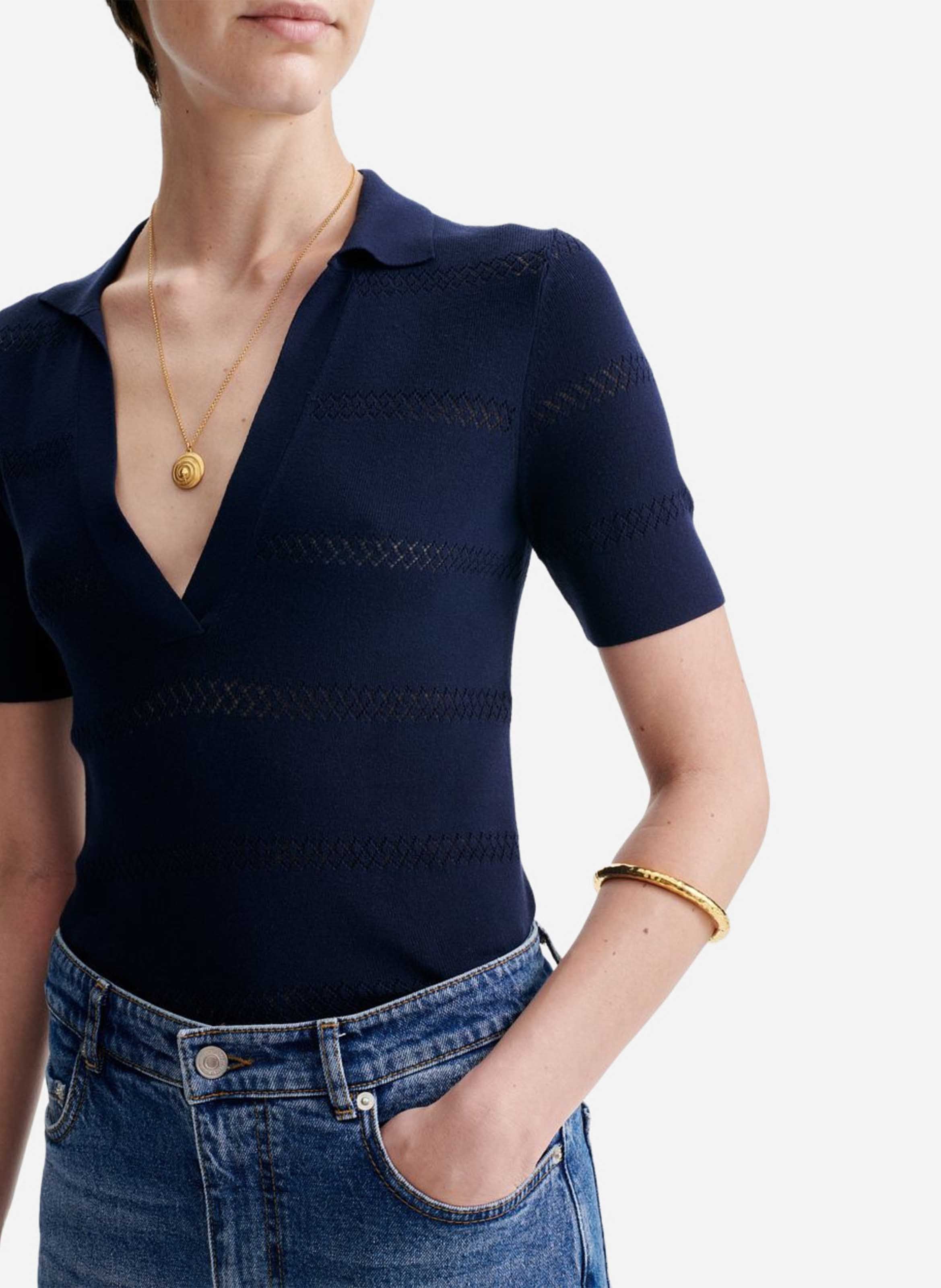 Anliegendes Polo-Shirt VANESSA BRUNO Blau