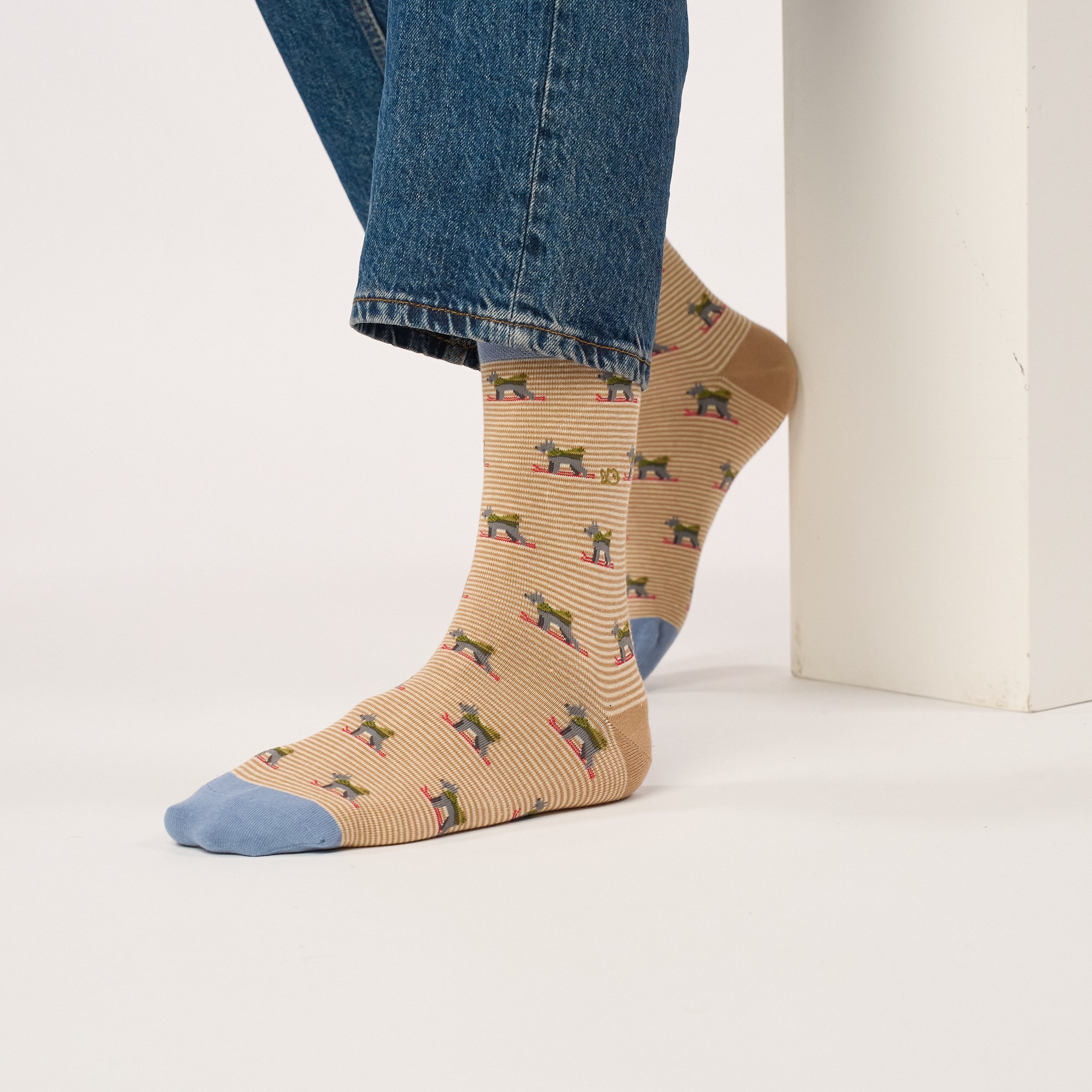 Combed Cotton Animal Socks | Brown BILLYBELT Men