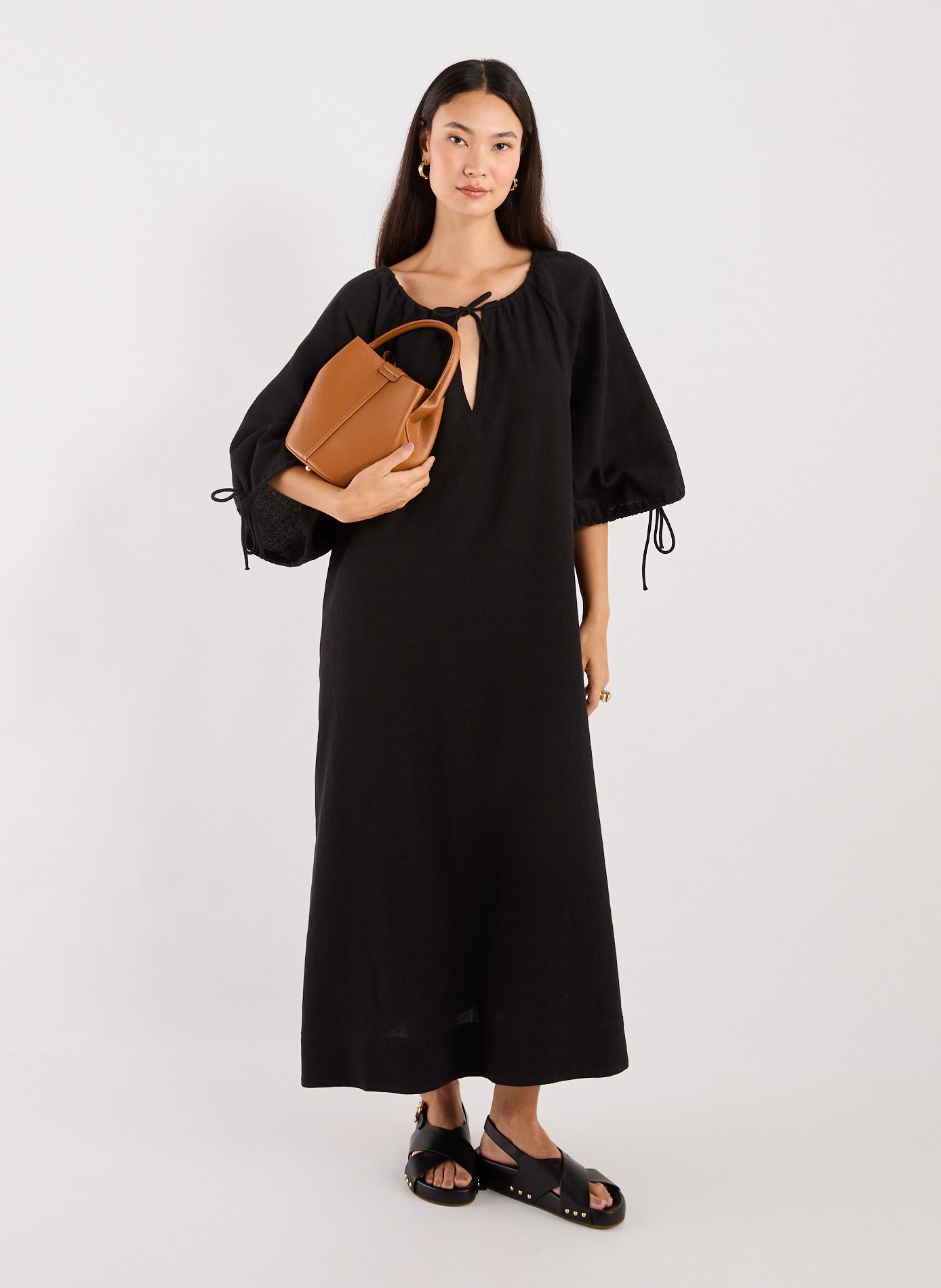 Crackled bucket bag AU PRINTEMPS PARIS Brown