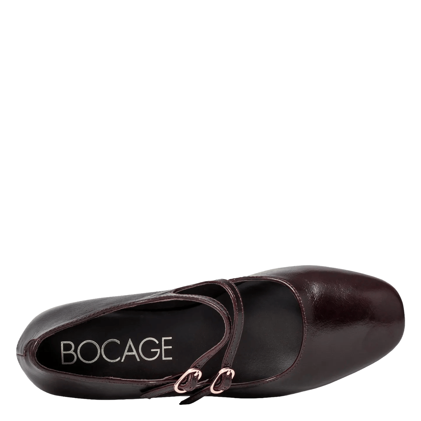 Patent leather strappy pumps BOCAGE Purple