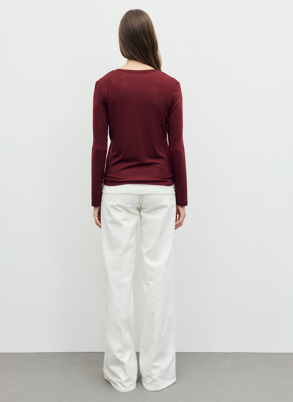 T-shirt droit col rond superposé | Rouge GERARD DAREL Femme