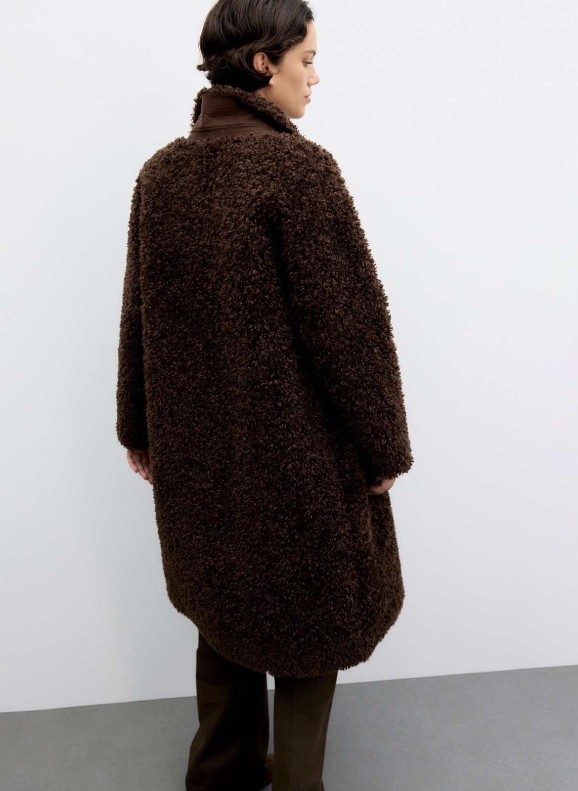 Langer Kunstpelz-Mantel GERARD DAREL Braun