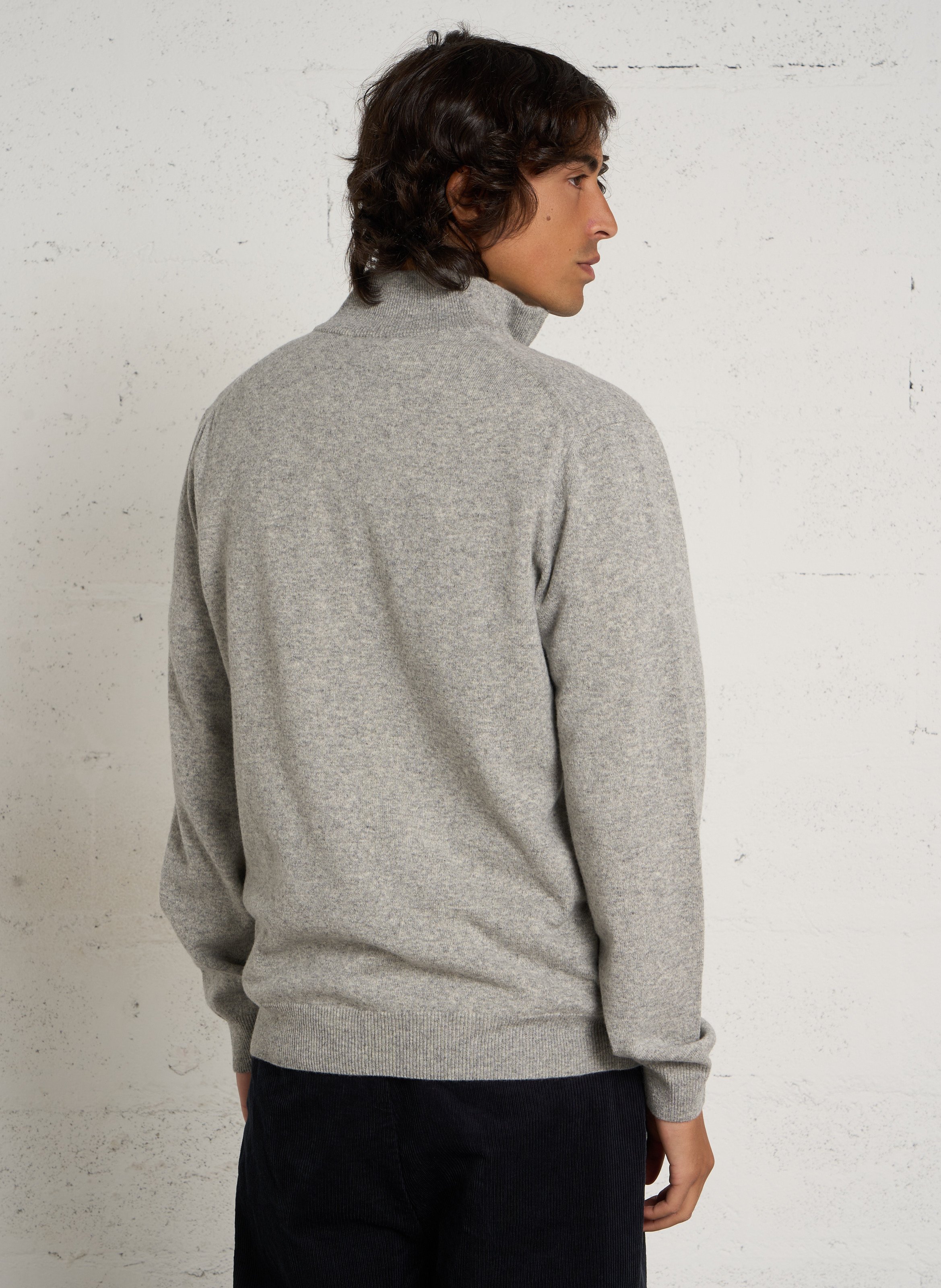 Wollpullover mit Polokragen GANT Grau