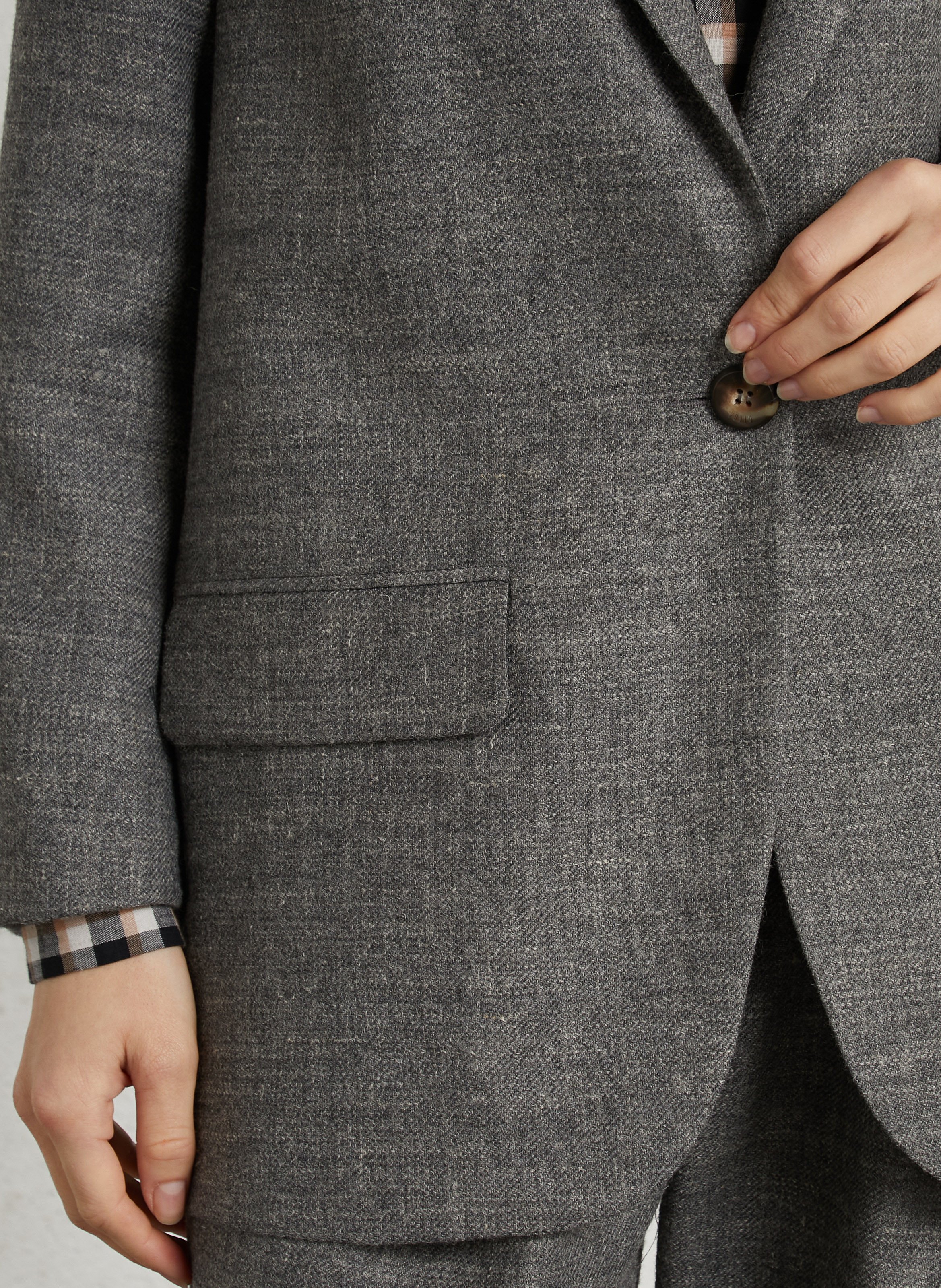 Veste tailleur droite unie DIEGA Gris