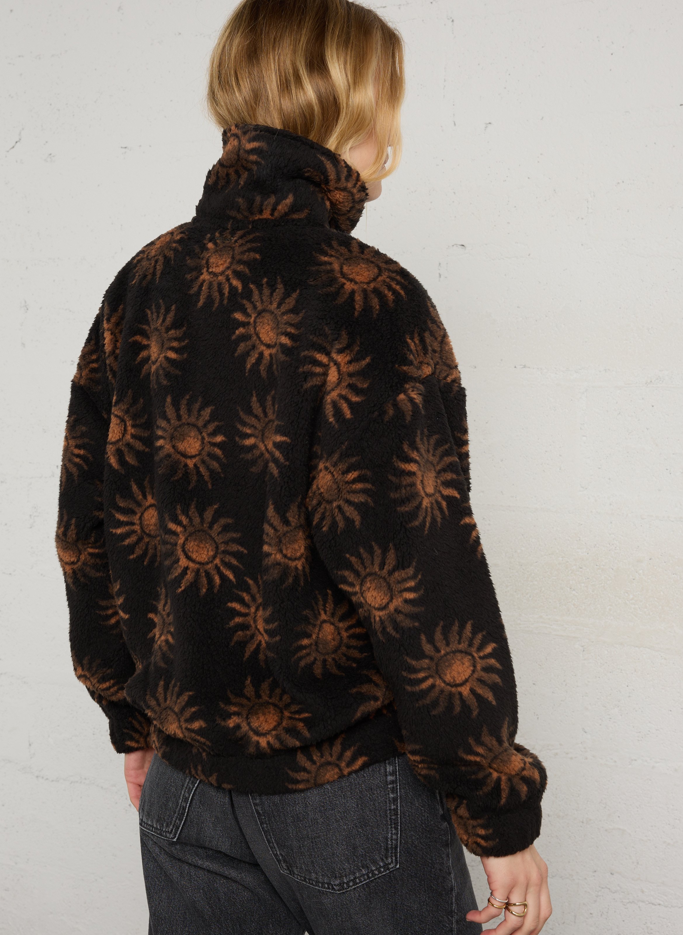 Polaire zippée col montant à motif BILLABONG Noir