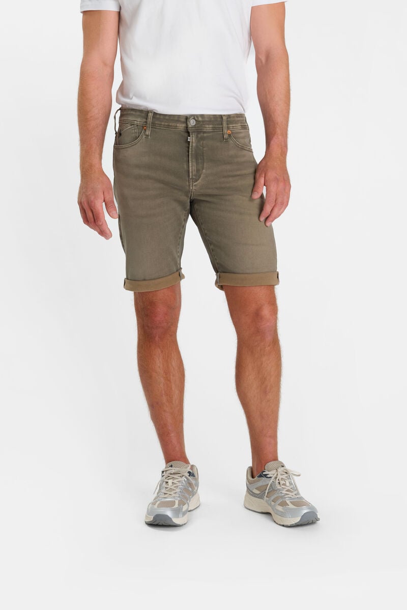 Zip-Up Denim Bermuda Shorts LE TEMPS DES CERISES Grey