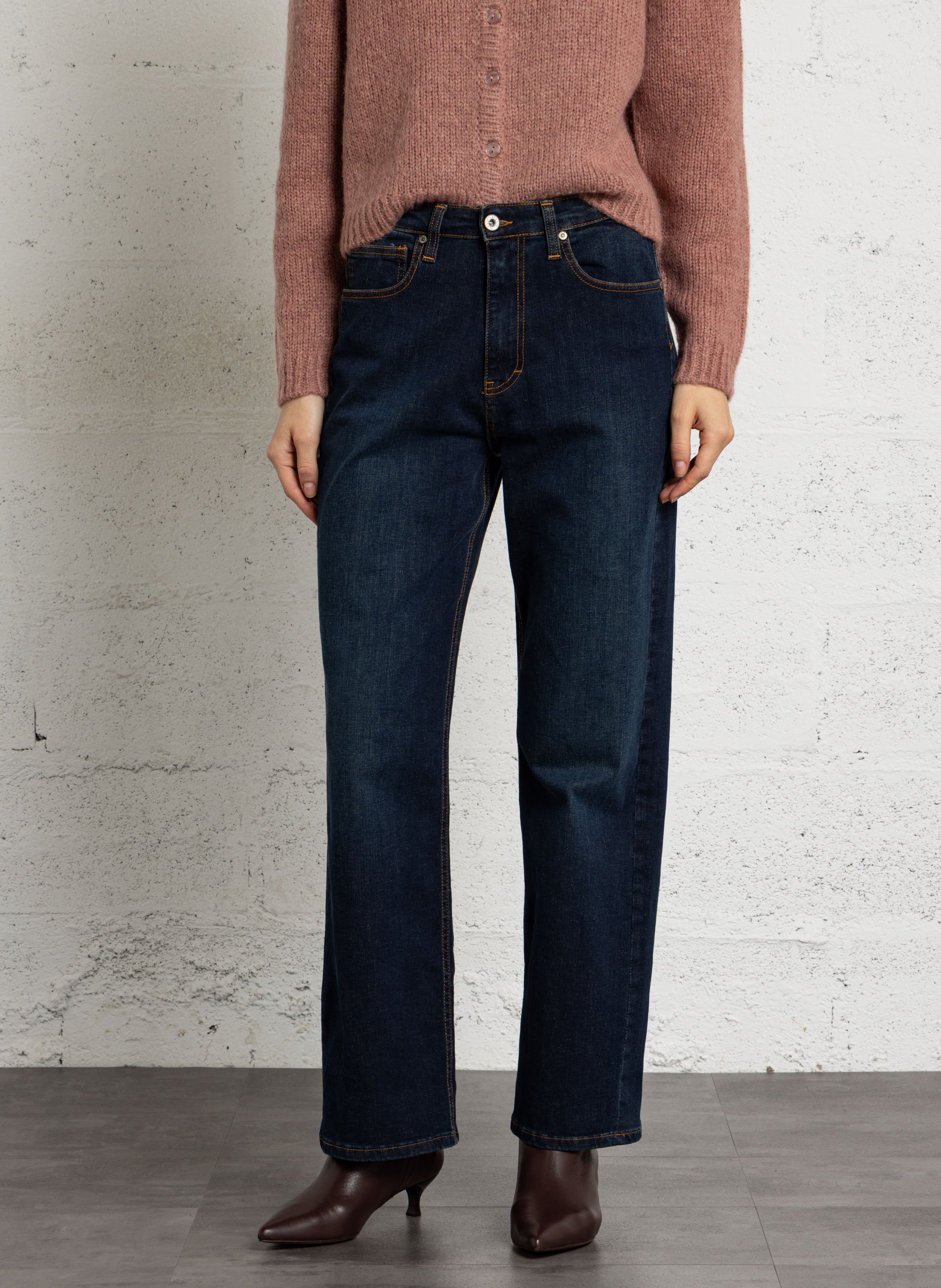 Weite Jeans aus Baumwoll-Mix PLEASE Blau