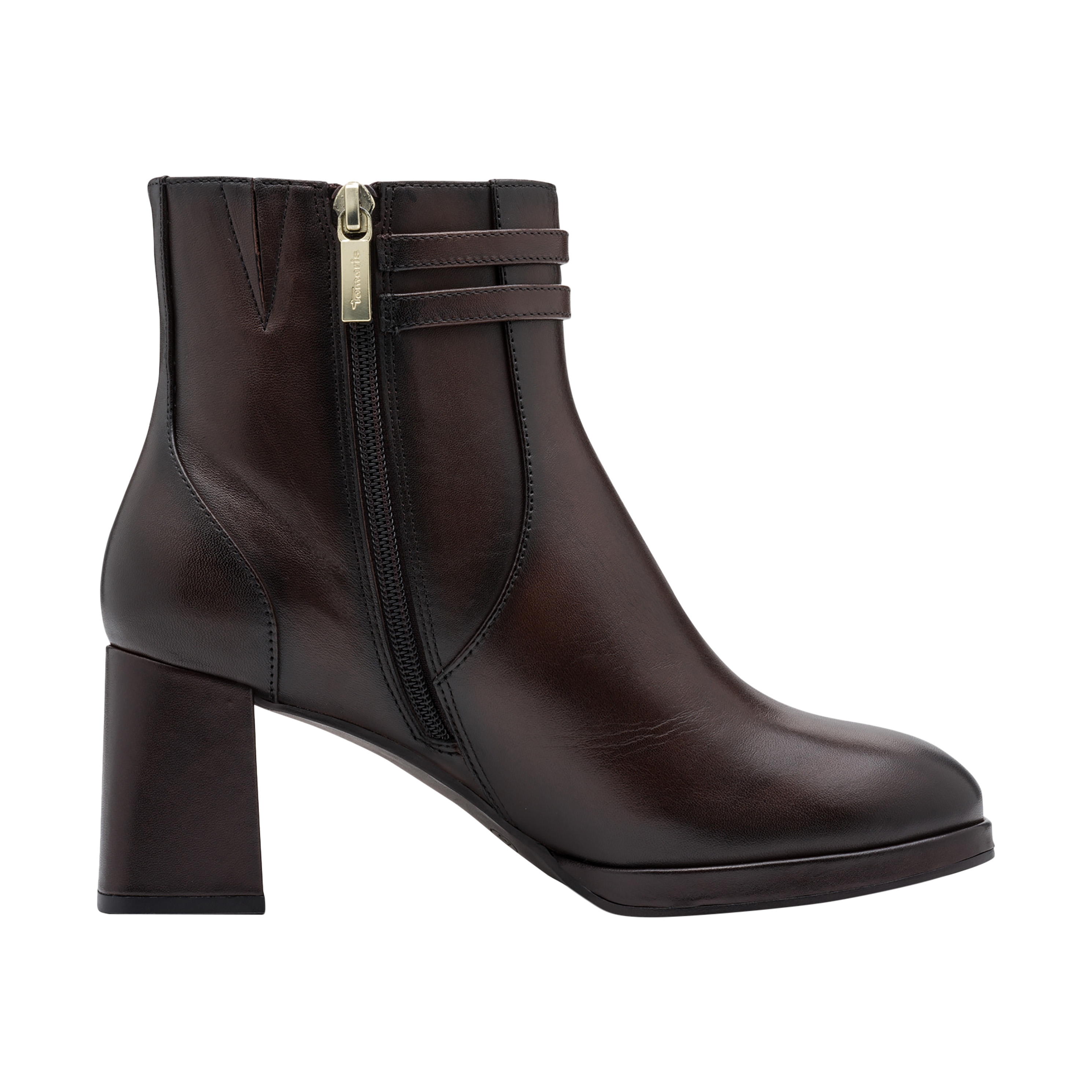 Leather heeled ankle boots TAMARIS