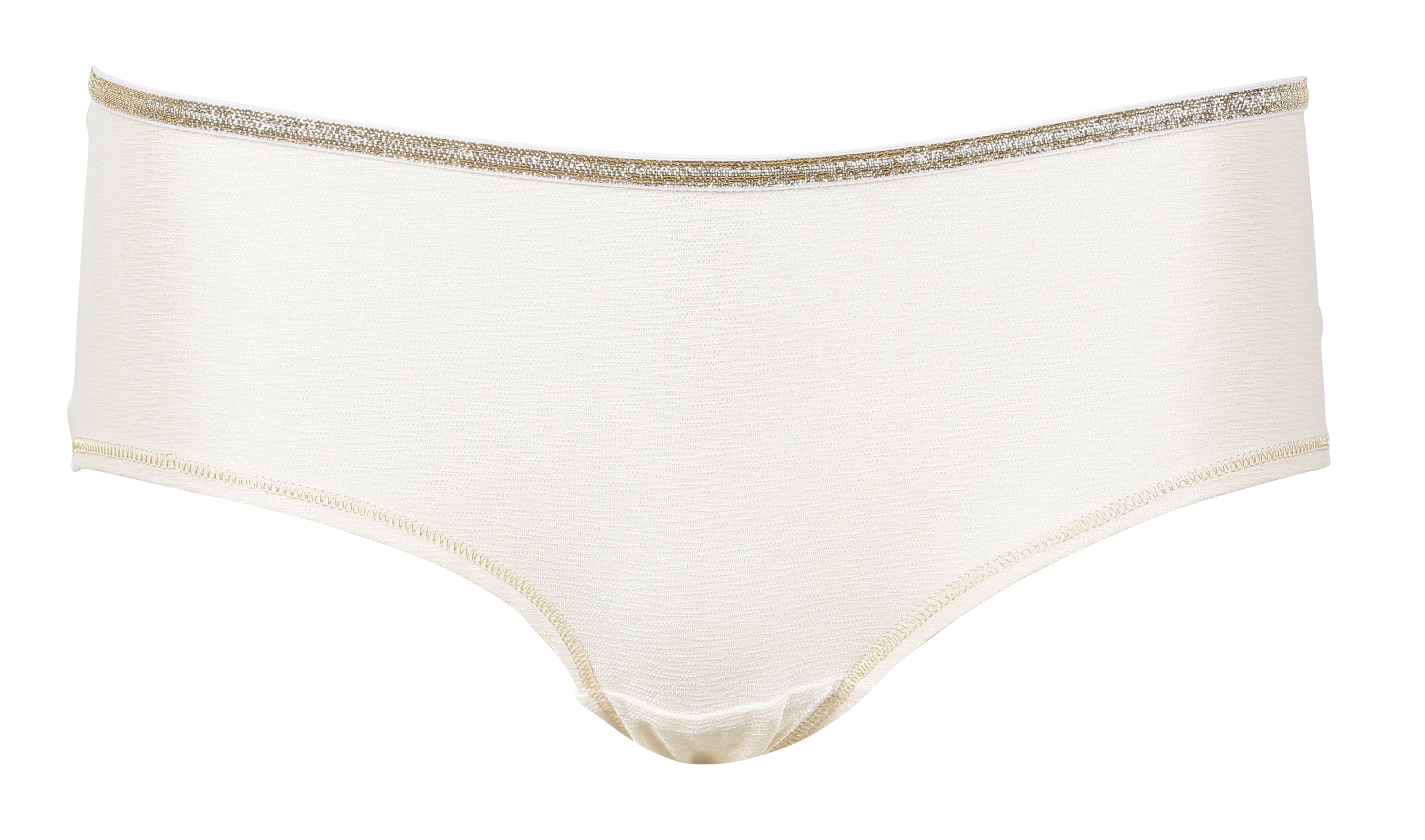 Low-waisted boy shorts with lurex detailing LA NOUVELLE Beige