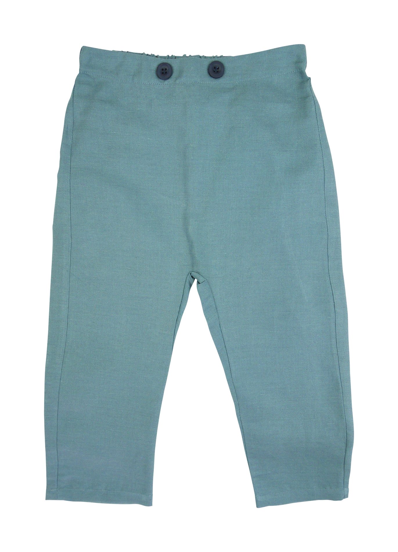 Pantalon sarouel en lin mélangé LA PETITE COLLECTION Bleu