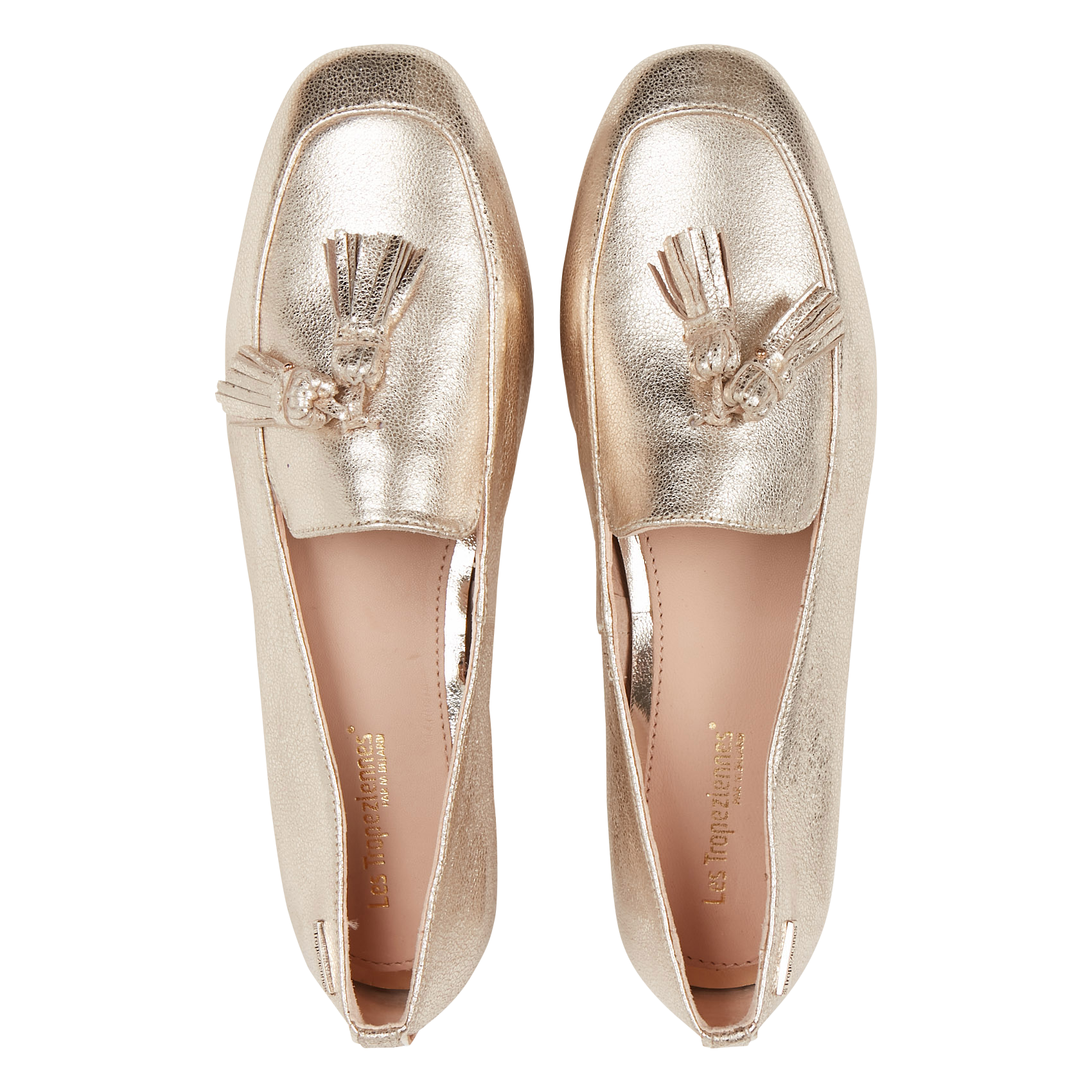 Leather moccasins LES TROPEZIENNES PAR M.BELARBI Golden