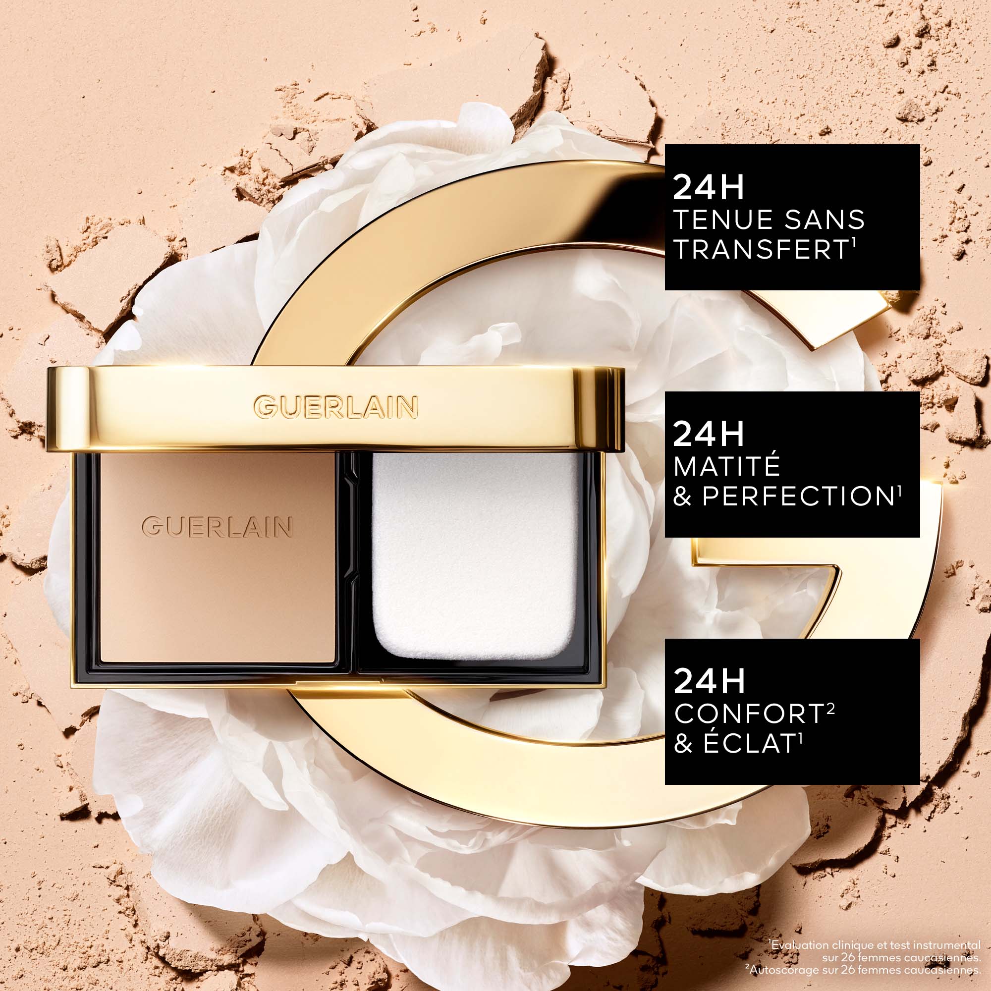 PARURE GOLD SKIN CONTROL FOND DE TEINT COMPACT HAUTE PERFECTION & MATITÉ - RECHARGE GUERLAIN 2n neutral / neutre