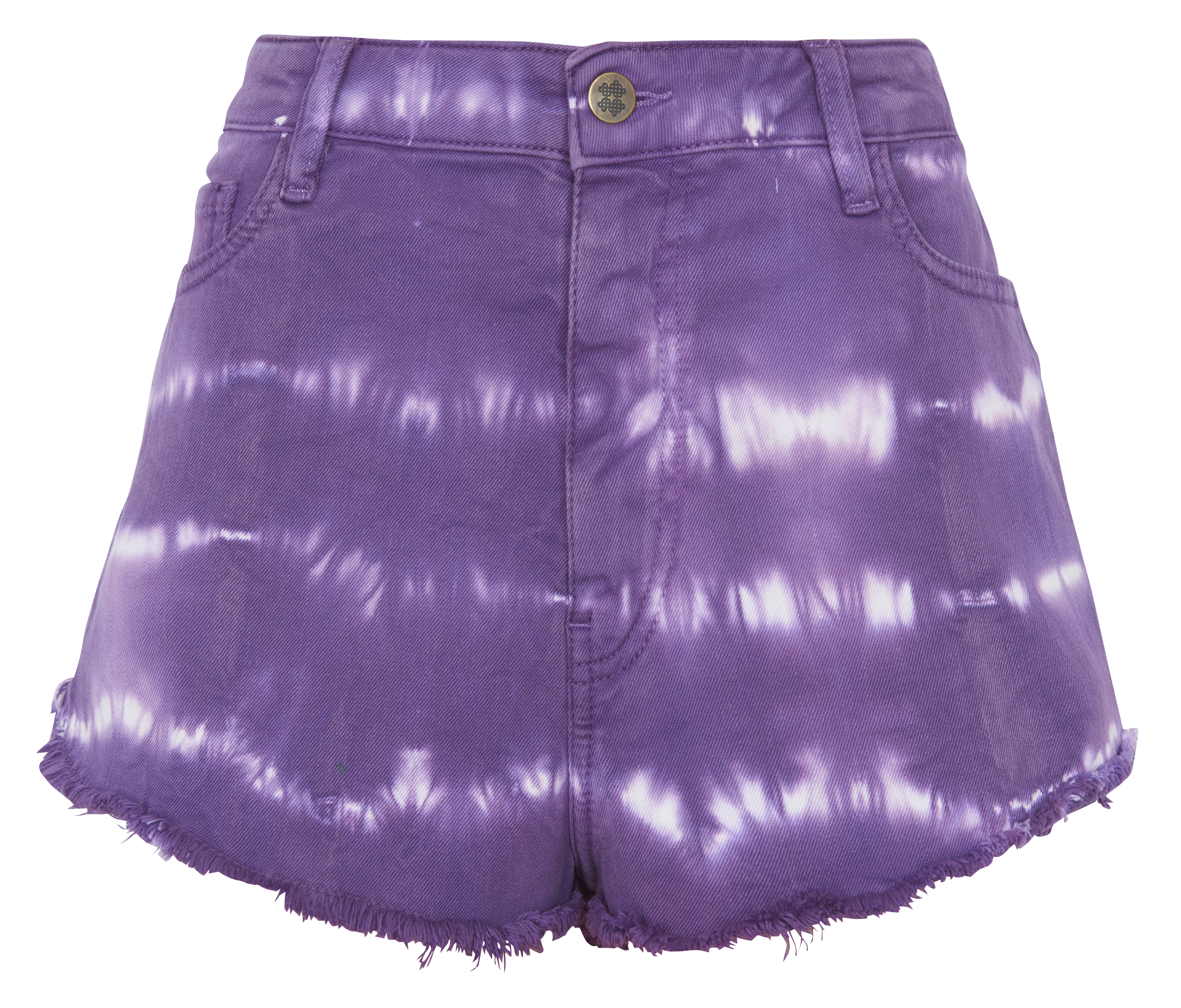 Printed cropped cotton shorts KUJTEN Purple