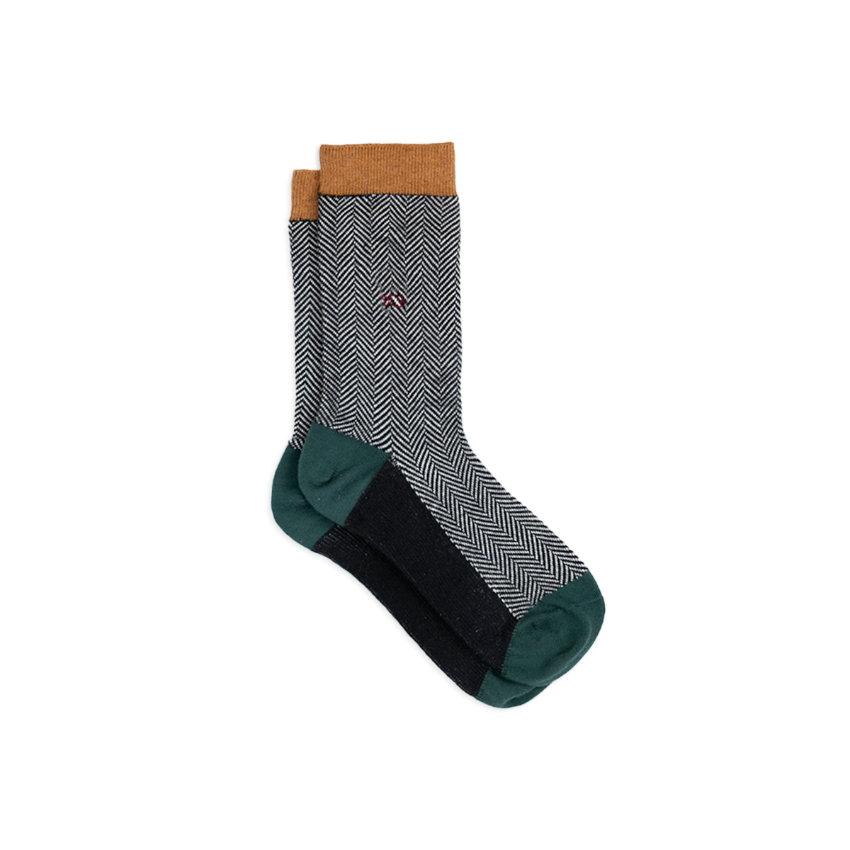 Combed cotton herringbone socks BILLYBELT Black