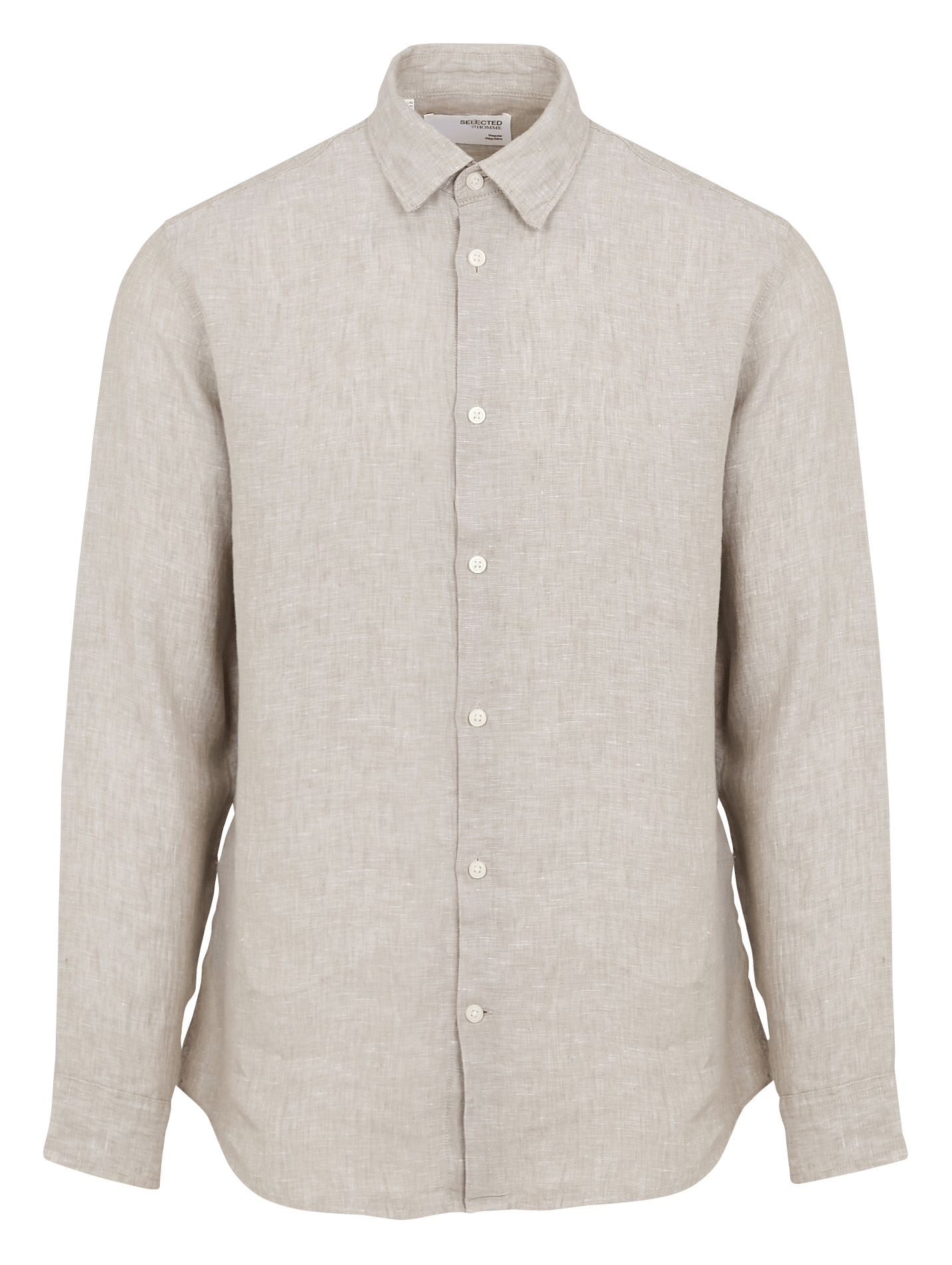 Classic linen shirt SELECTED Grey