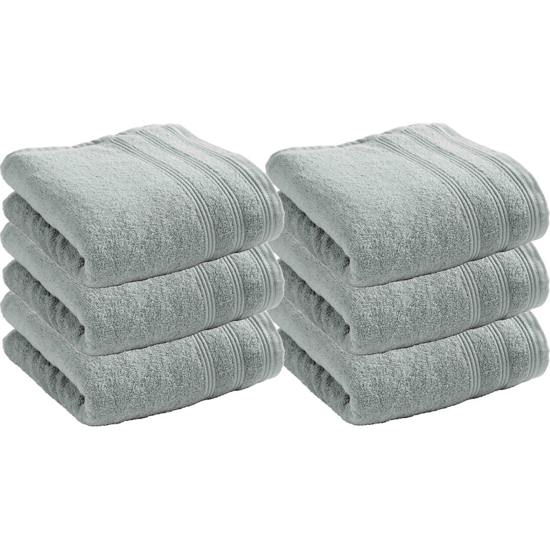 100% combed cotton hand towel COTON PUR Grey