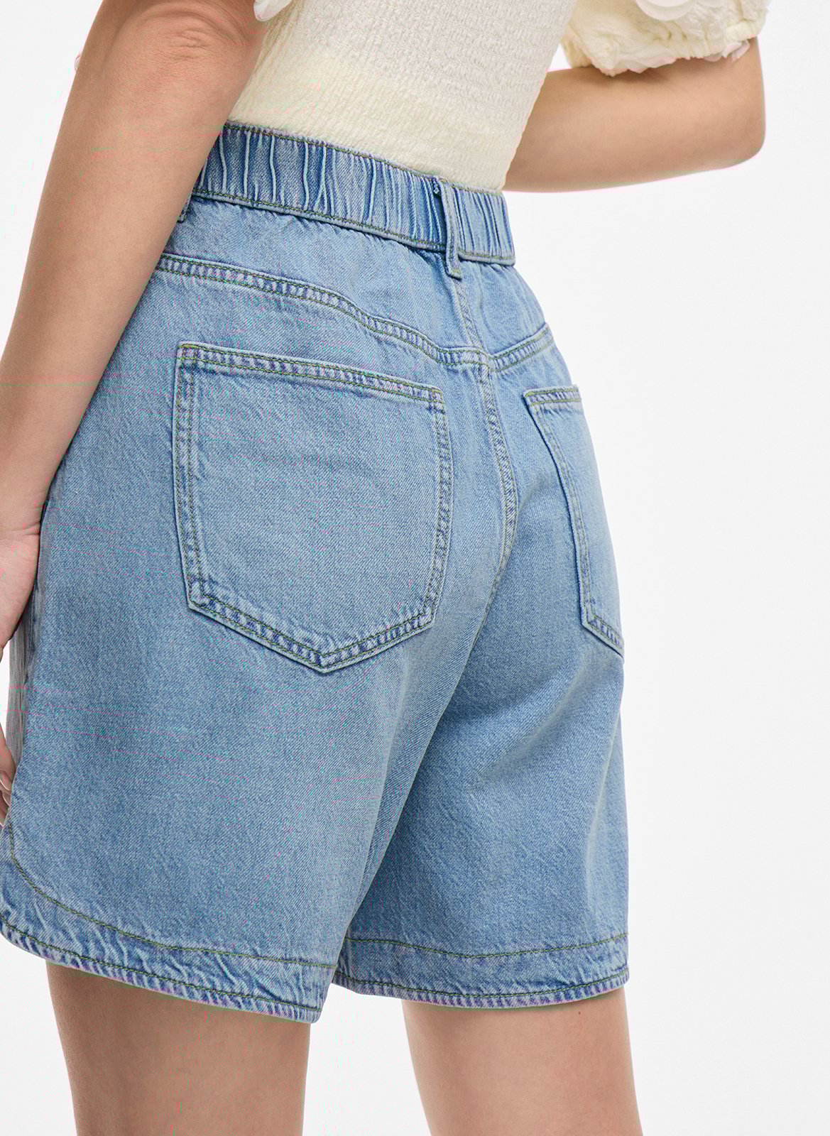 Short droit en denim VILA Bleu