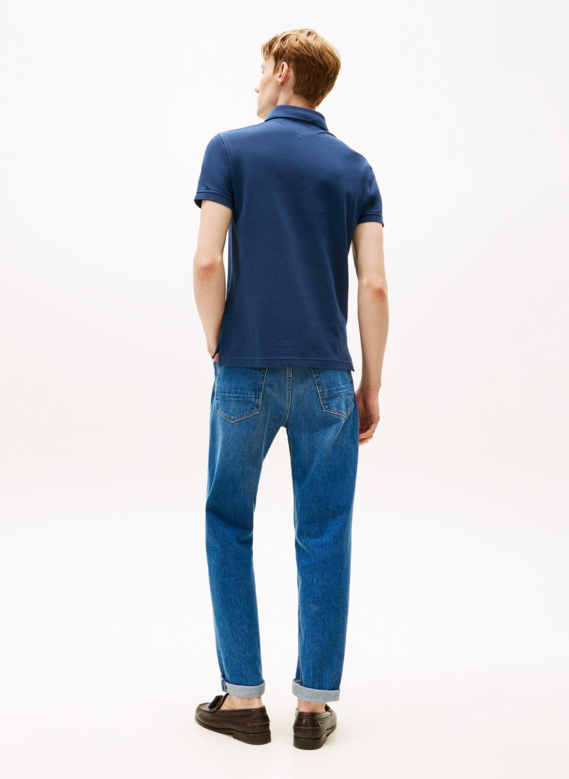 Polo slim-fit en coton bio TOMMY HILFIGER Bleu