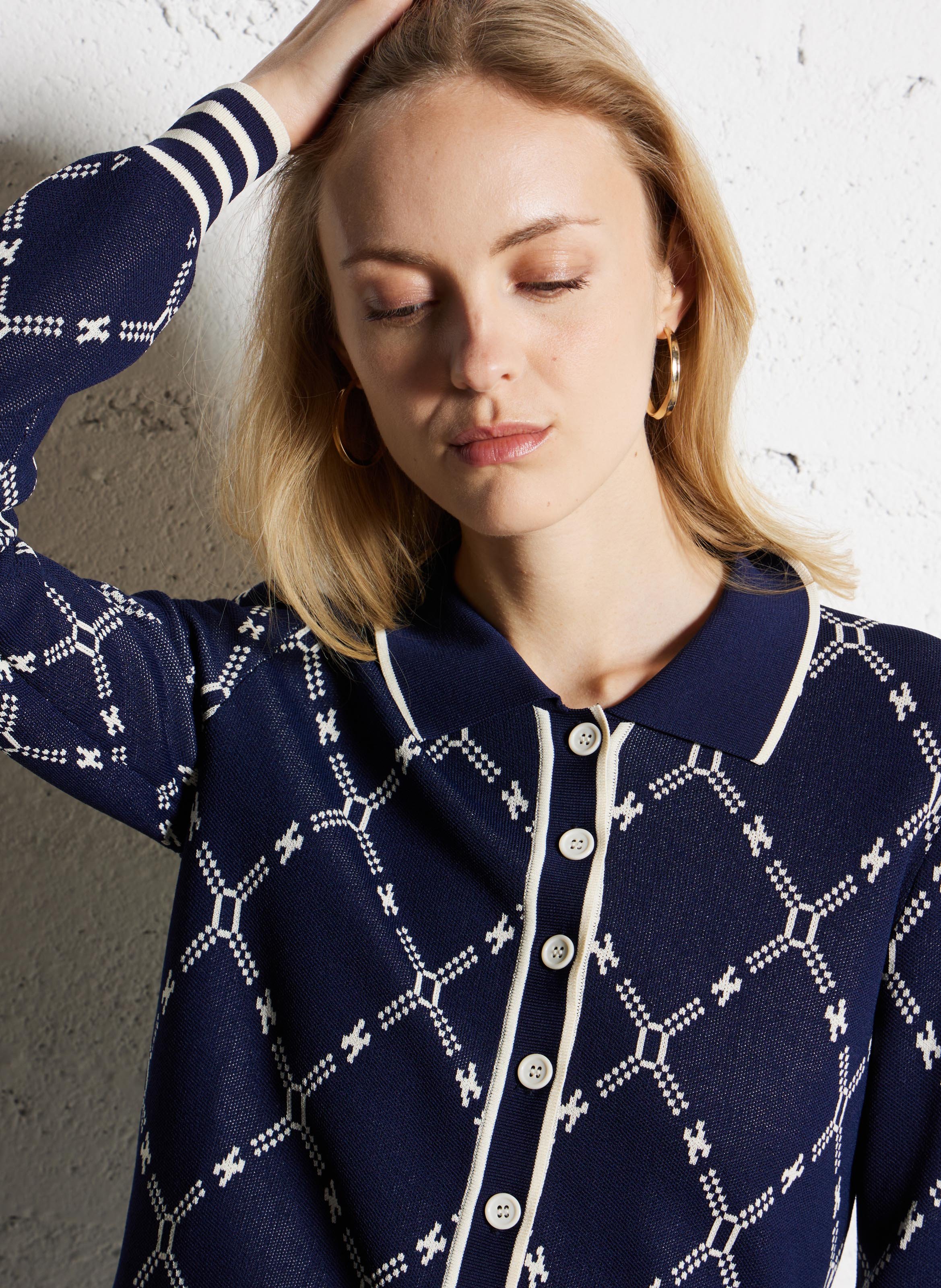 Pull droit col classique SUNCOO Bleu