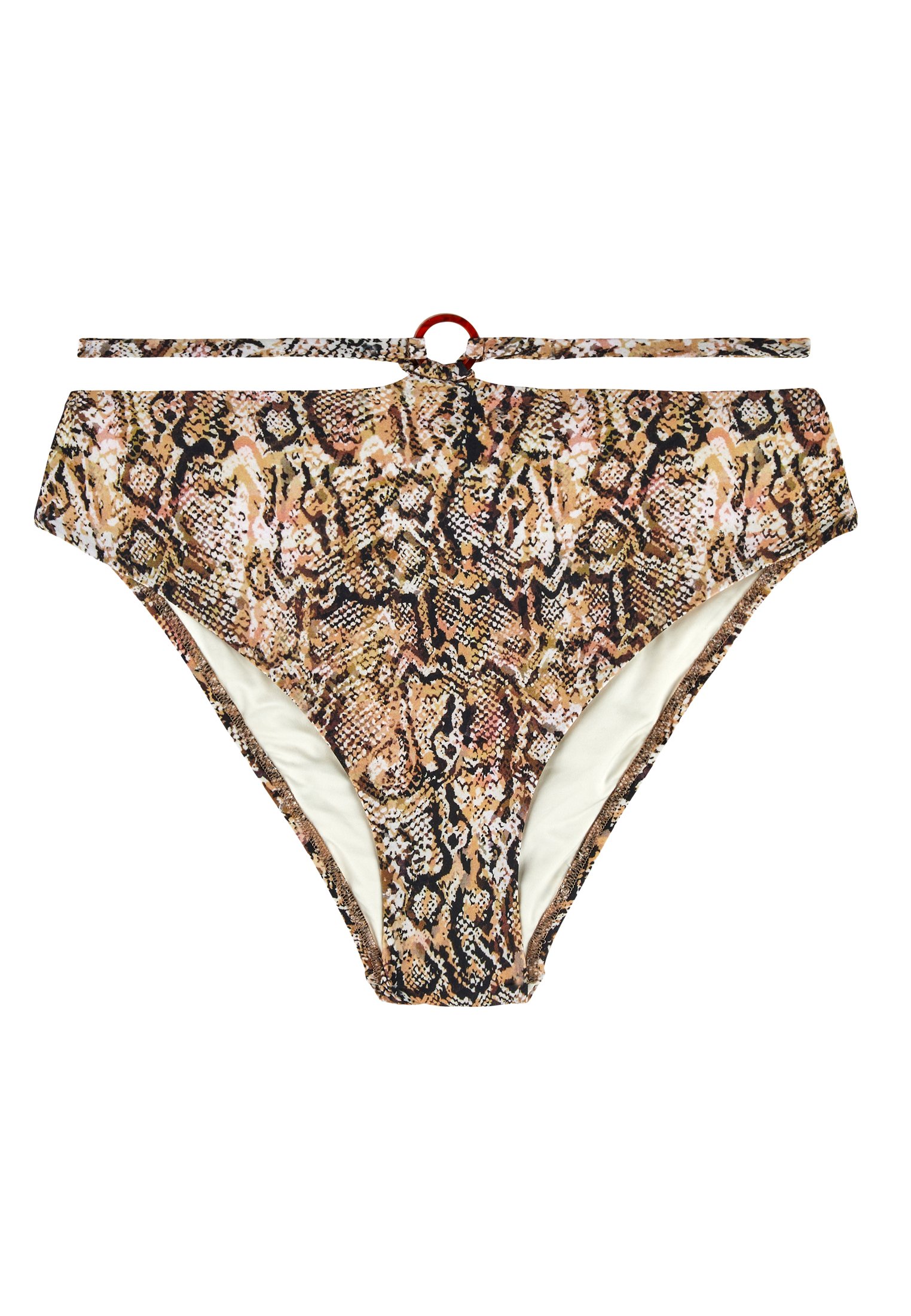 Culotte de maillot de bain taille haute Beige