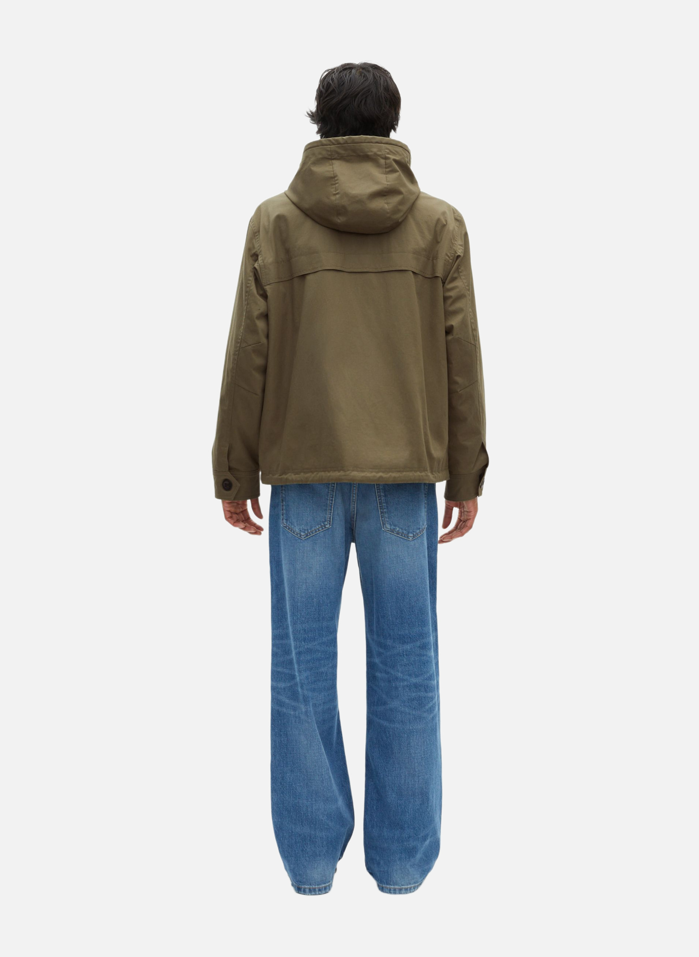 Cropped hooded parka THE KOOPLES Green