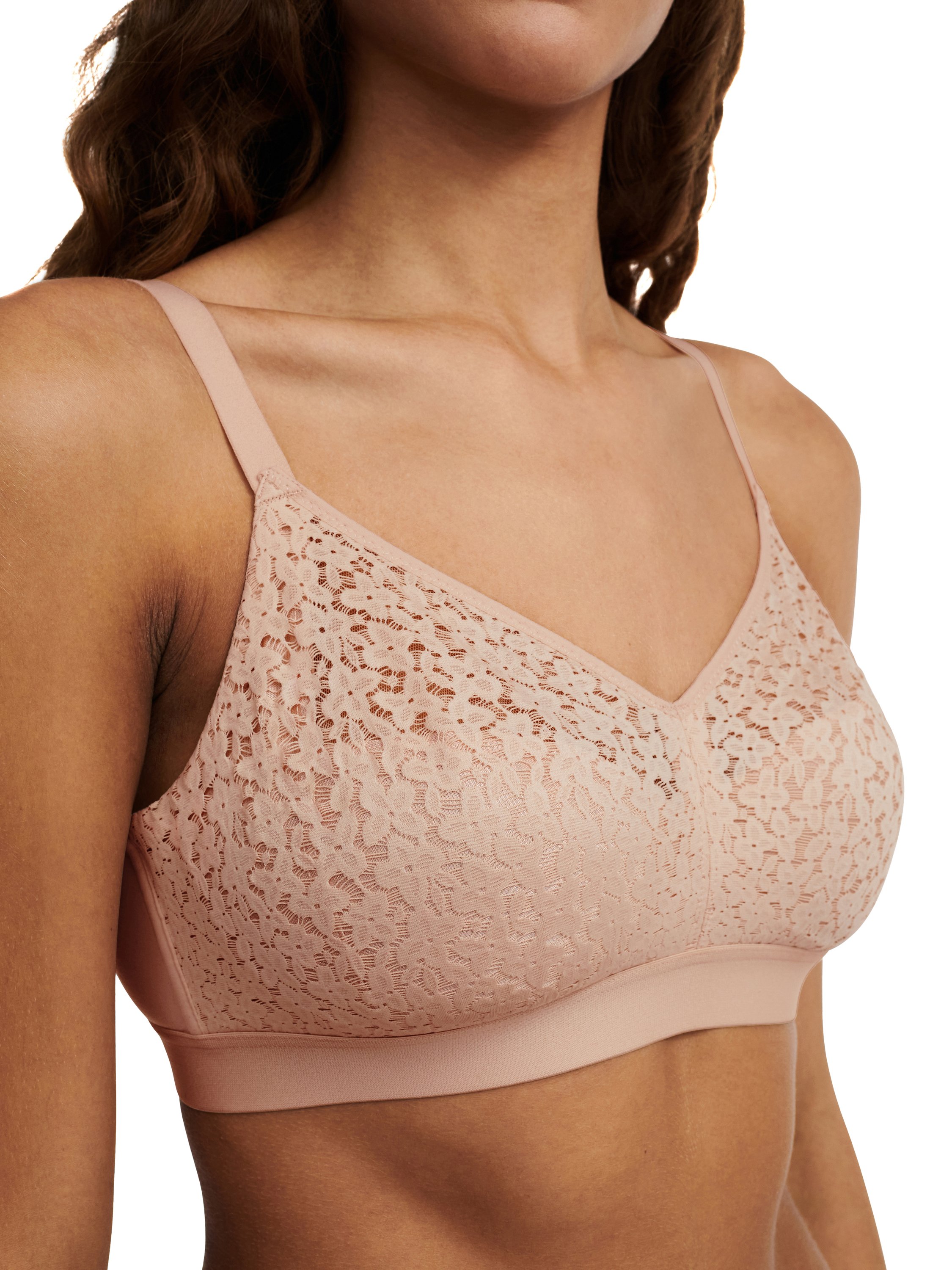 Non-wired support bra with cups CHANTELLE Beige