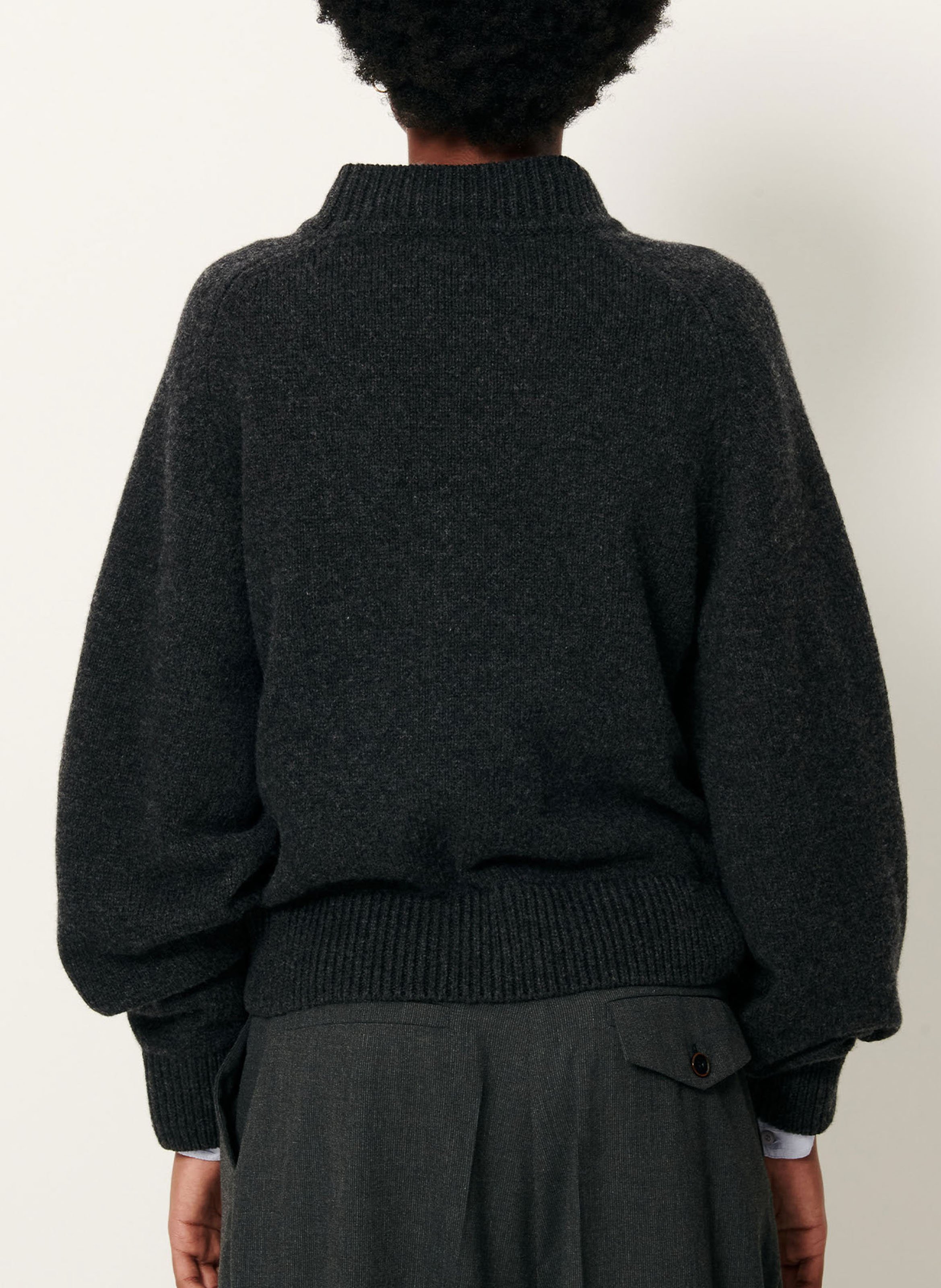 Straight wool-blend sweater Grey