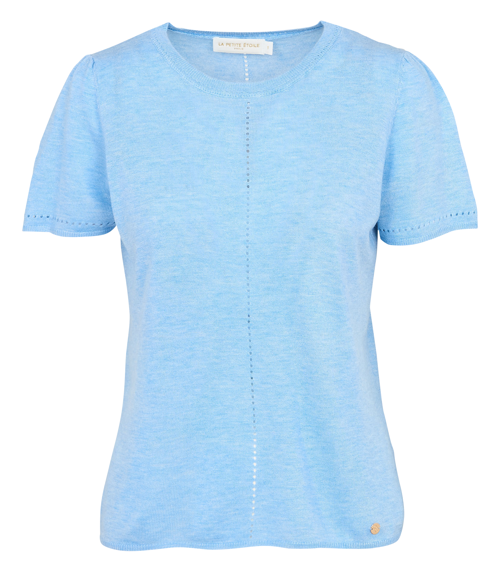 Rundhalsausschnitt-Pullover mit kurzen Ärmeln LA PETITE ETOILE Blau