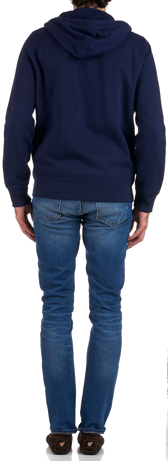 Sweat à capuche regular-fit zippé en coton mélangé avec Pony player POLO RALPH LAUREN Bleu