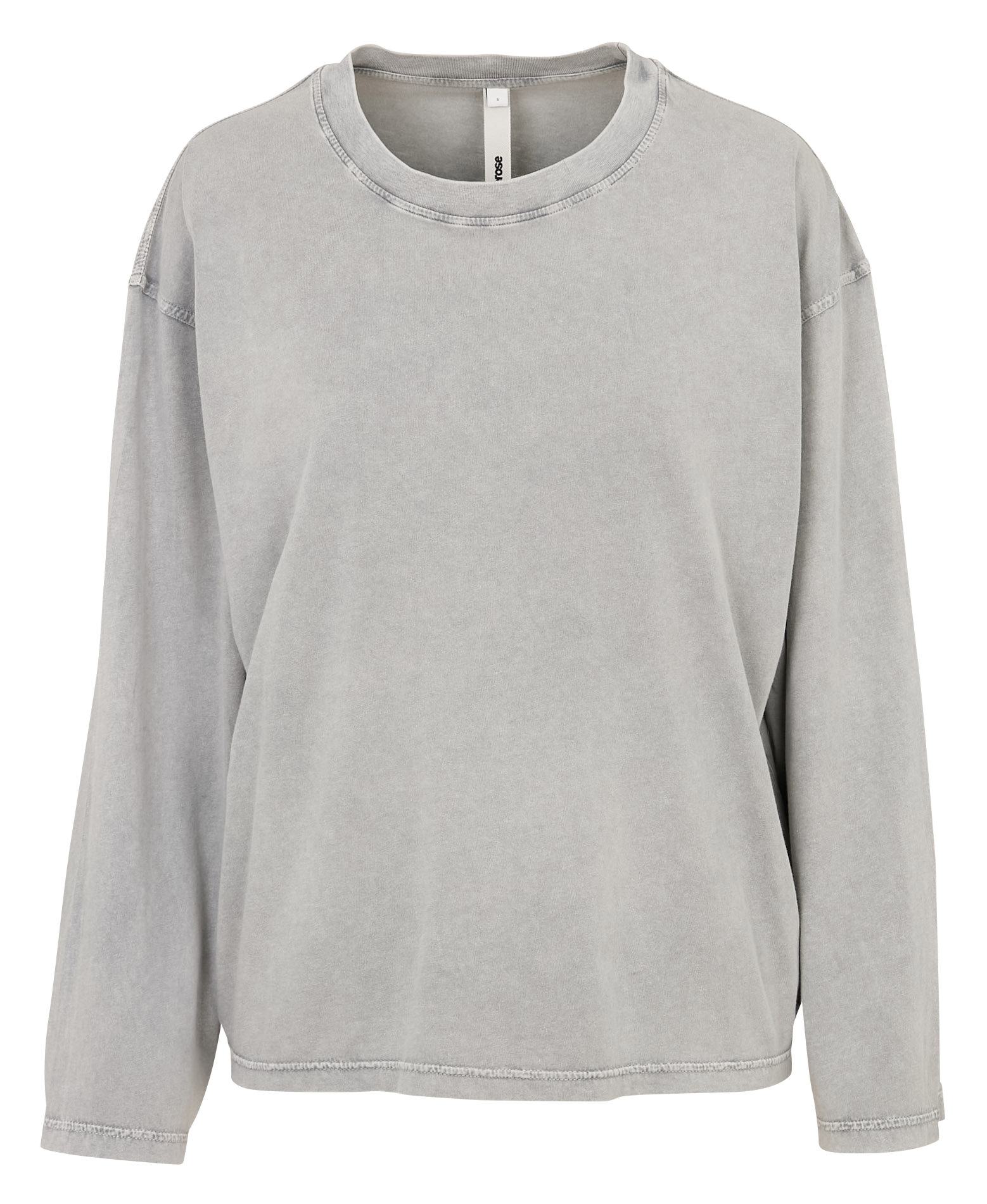 Ruimvallend, katoenen T-shirt met ronde hals en borduursel BELLEROSE Grijs