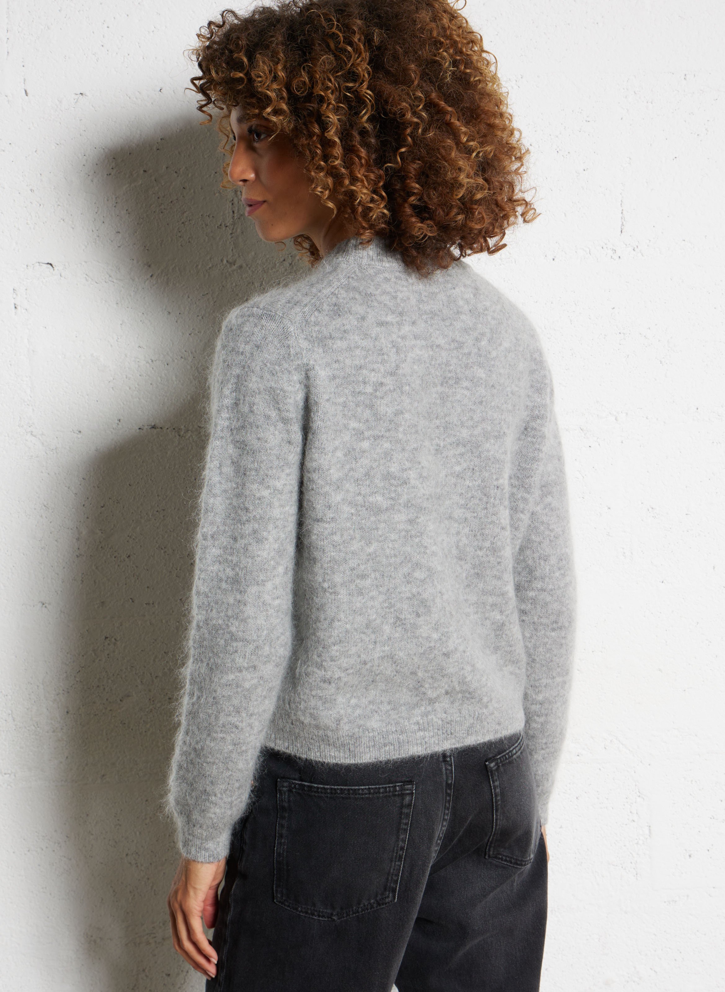 Oversized trui | wolblend BELLEROSE Grijs